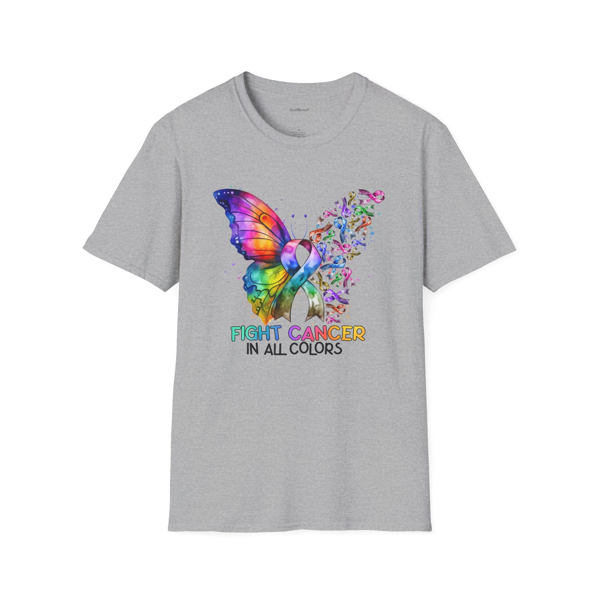 Fight Cancer  - Unisex Softstyle T-Shirt 100% Cotton Graphic