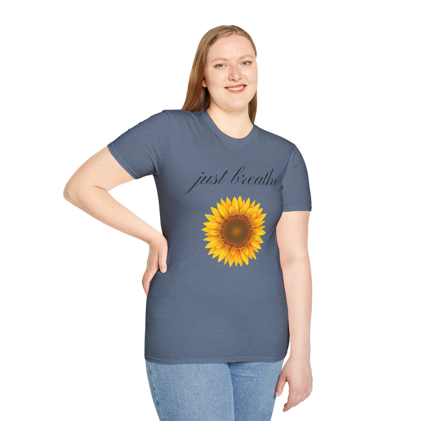 Just breathe - Unisex Softstyle T-Shirt 100% Cotton Graphic