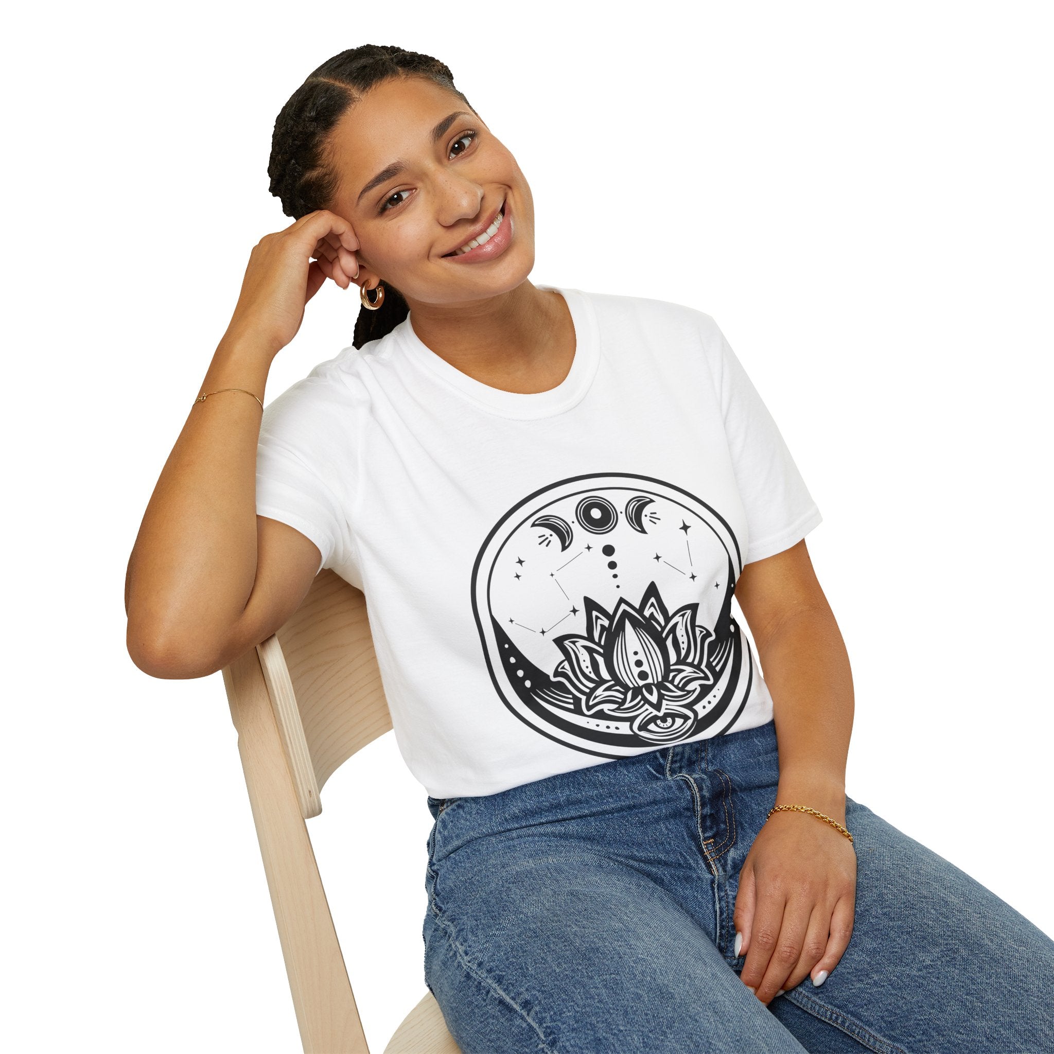 Moon Phase - Unisex Softstyle T-Shirt 100% Cotton Graphic