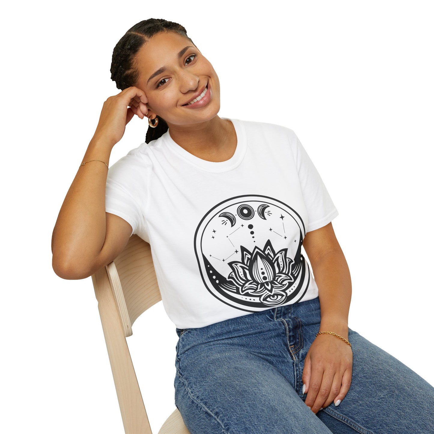 Moon Phase - Unisex Softstyle T-Shirt 100% Cotton Graphic