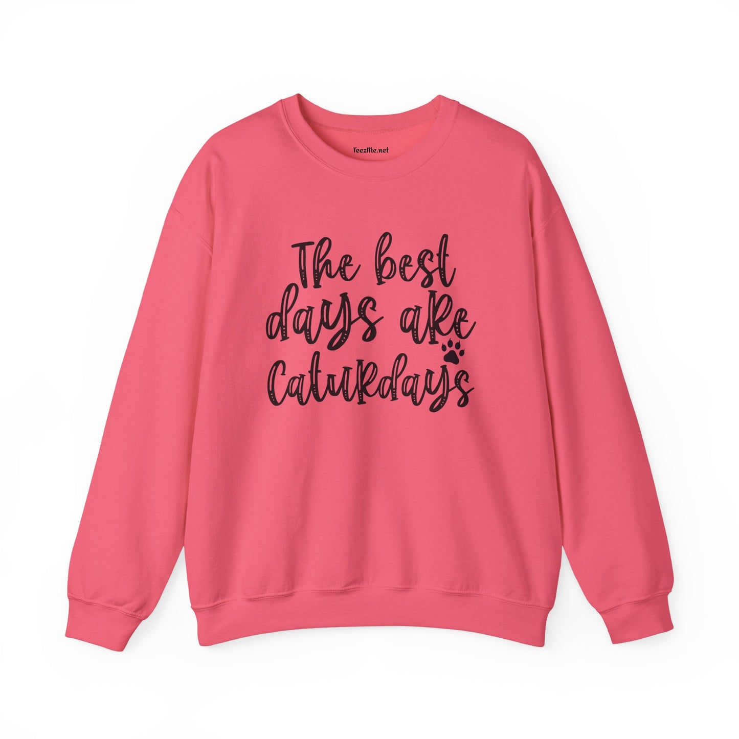 The best days are Caturdays Unisex Heavy Blend™ Crewneck Sweatshirt Graphic
