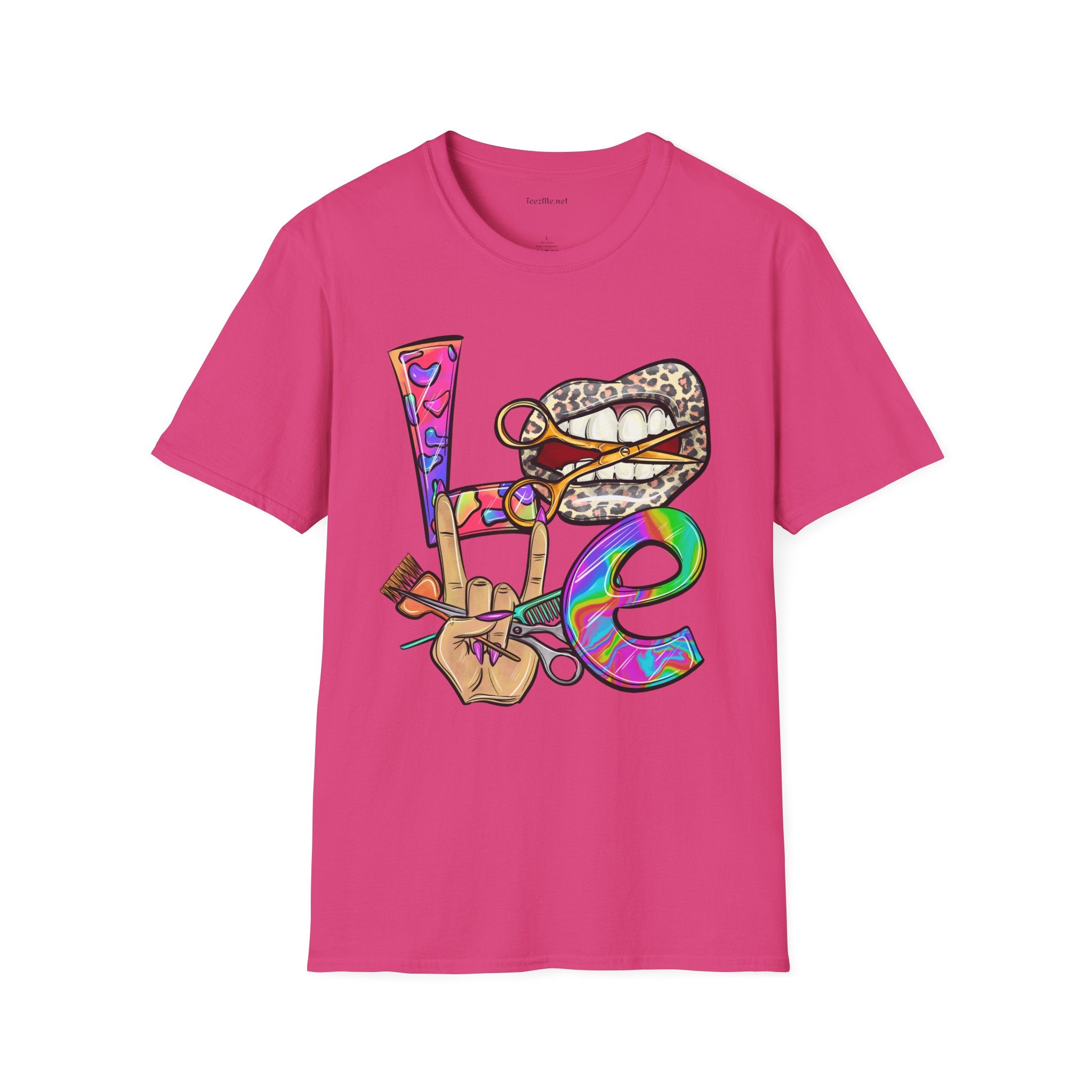 Hairstylist Love Unisex Softstyle T-Shirt 100% Cotton Graphic