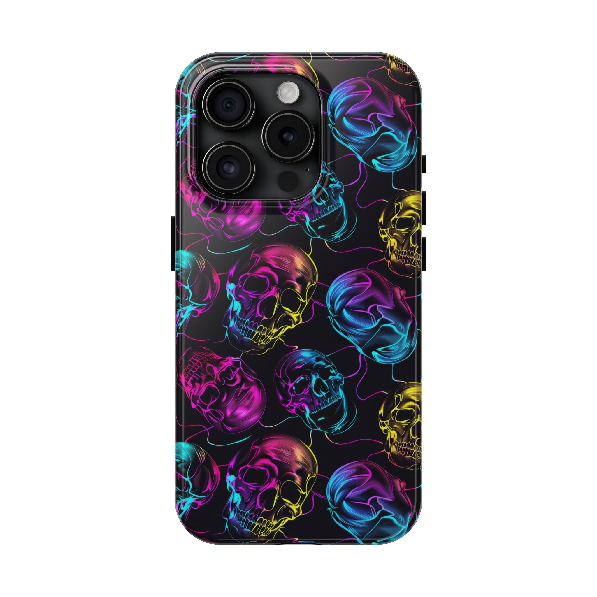 Neon Skull Cell Phone Case Tough Phone Cases