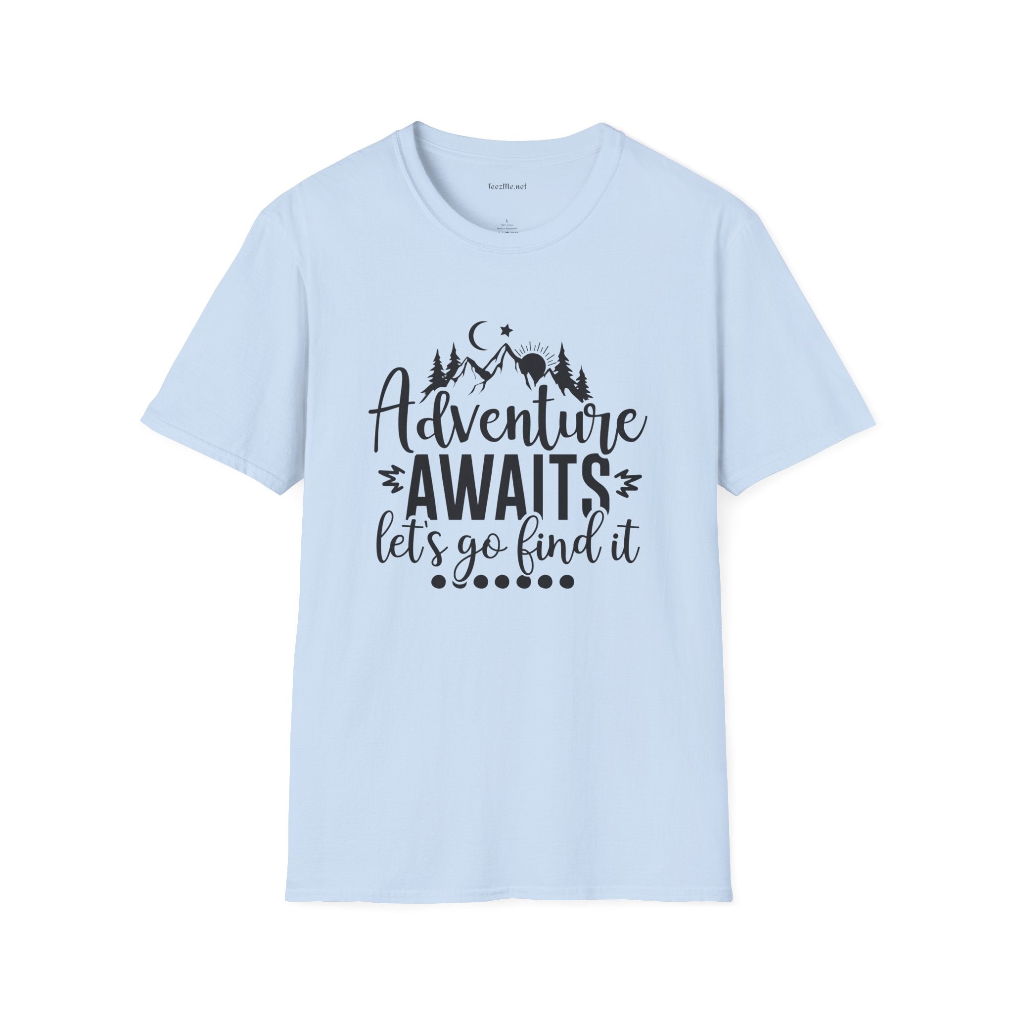 Adventure Awaits Unisex Softstyle T-Shirt 100% Cotton Graphic