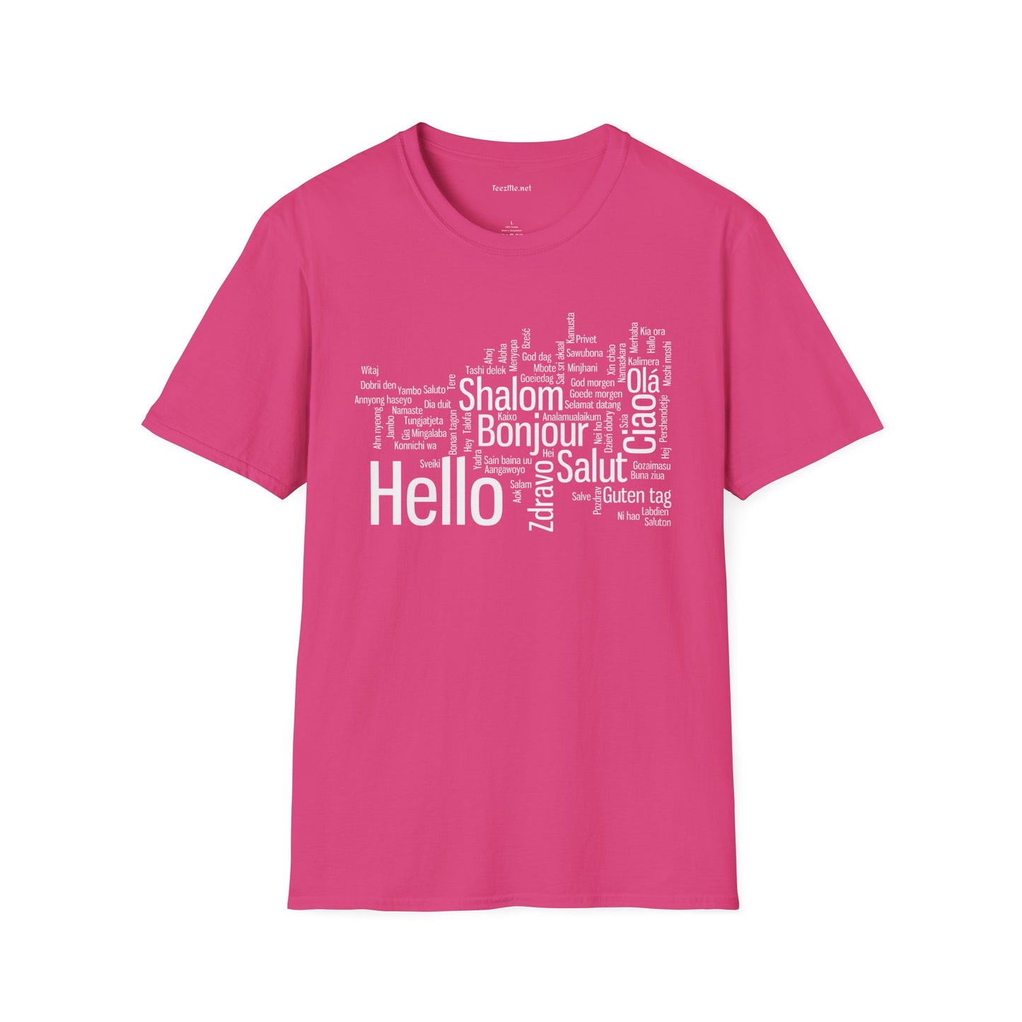 Hello (Multilingual) Unisex Softstyle T-Shirt 100% Cotton