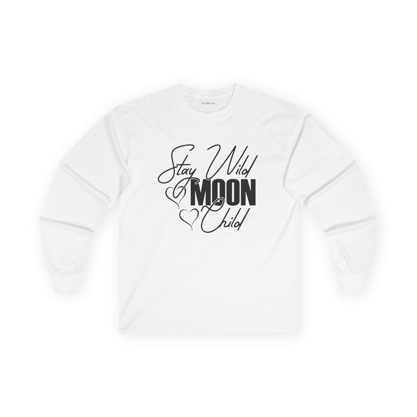 Stay Wild Moon Child with hearts Unisex Ultra Cotton Long Sleeve Tee