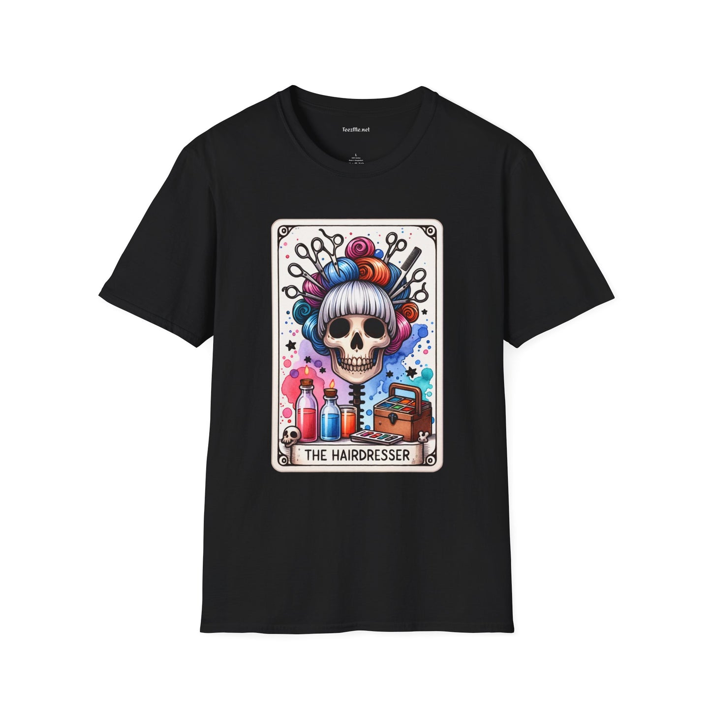 The Hairdresser Tarot Card Unisex Softstyle T-Shirt 100% Cotton Graphic