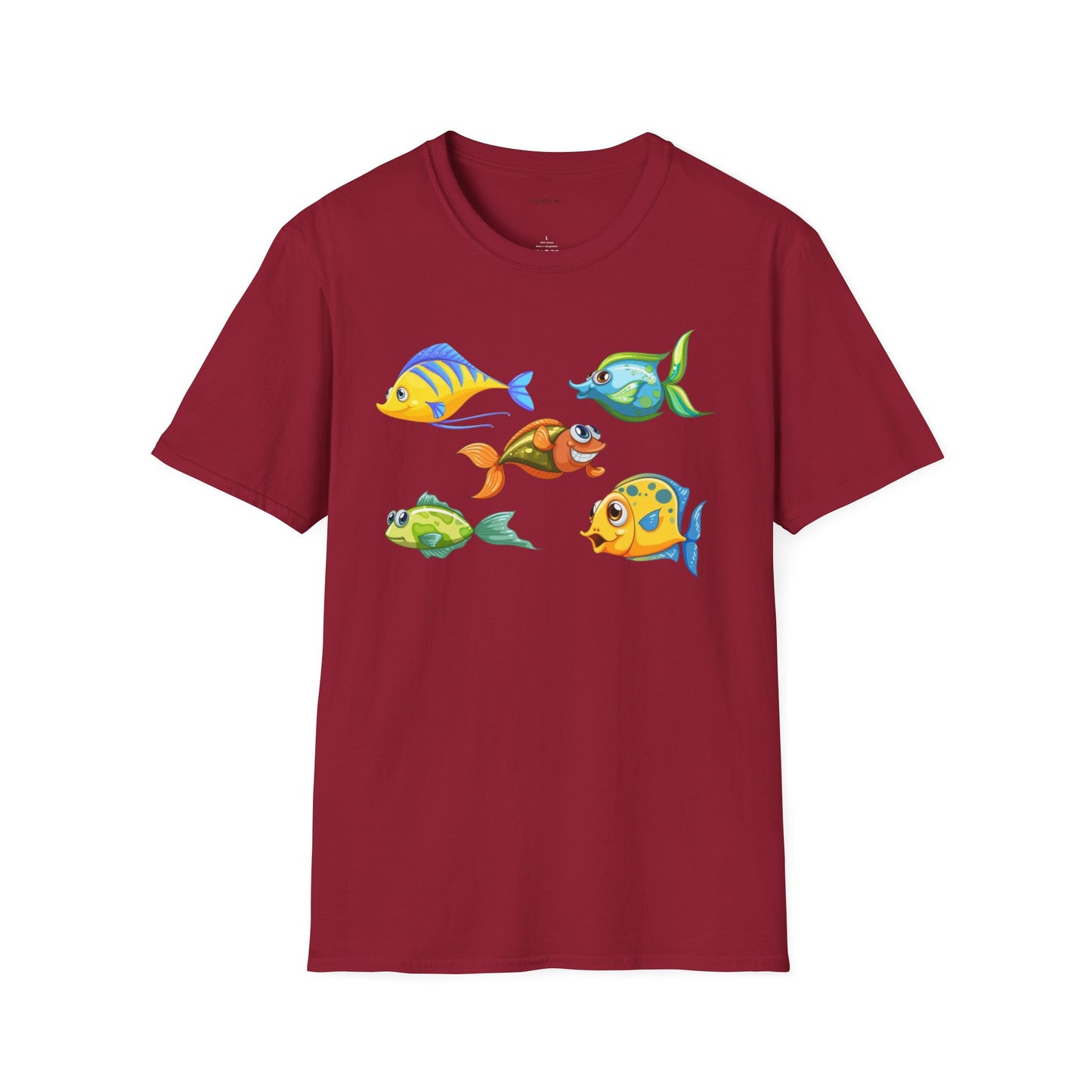 Fish (illustration) - Unisex Softstyle T-Shirt 100% Cotton Graphic