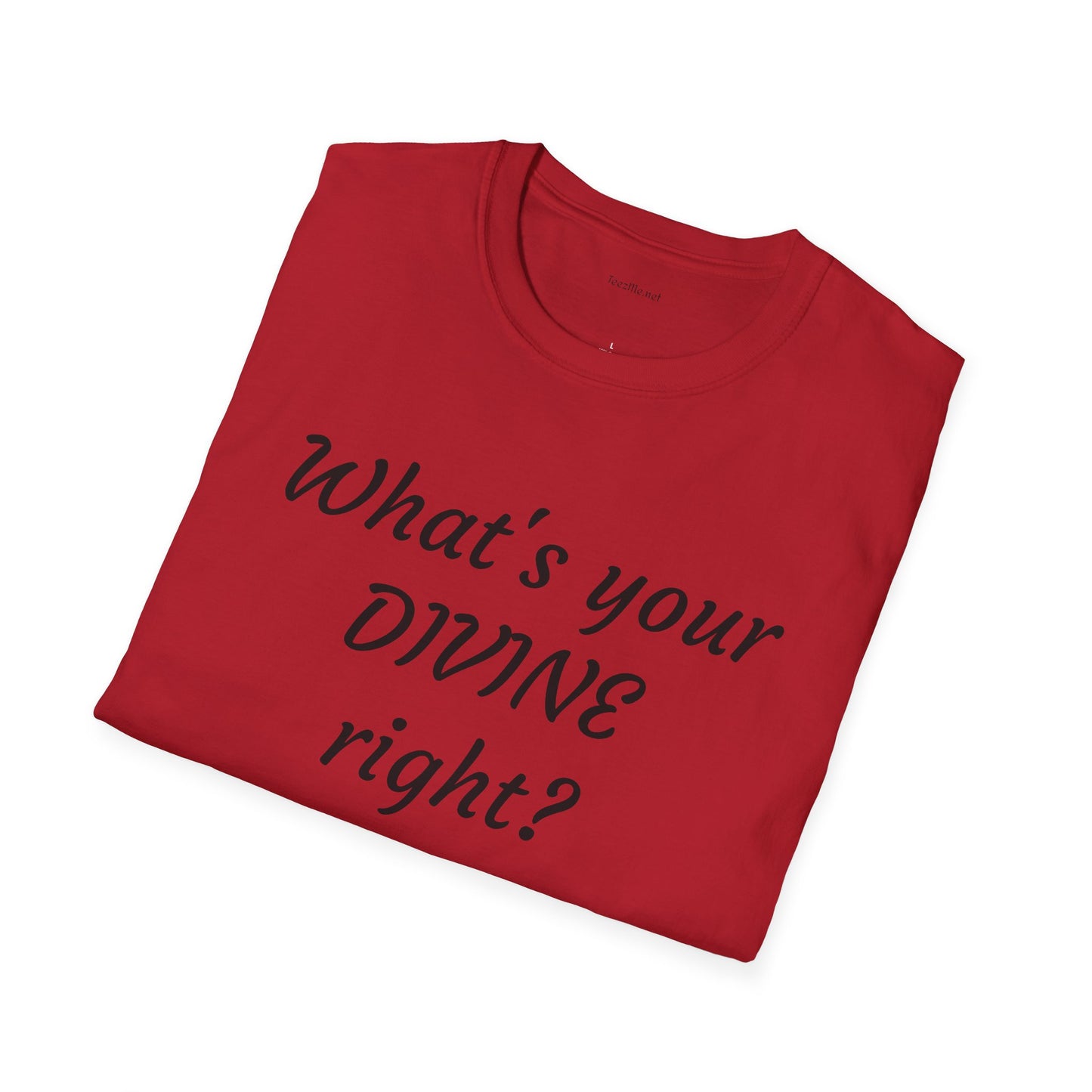 What's your DIVINE right? - Unisex Softstyle T-Shirt 100% Cotton Graphic