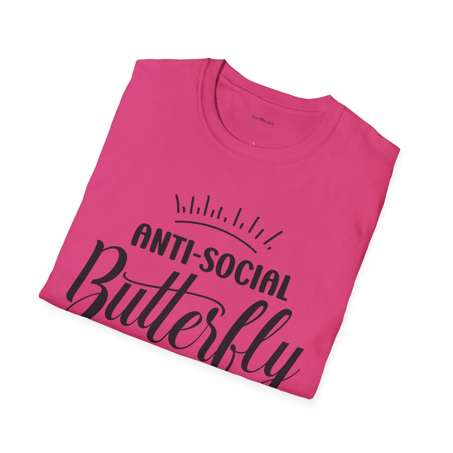 Anti-social Butterfly - Unisex Softstyle T-Shirt 100% Cotton Graphic