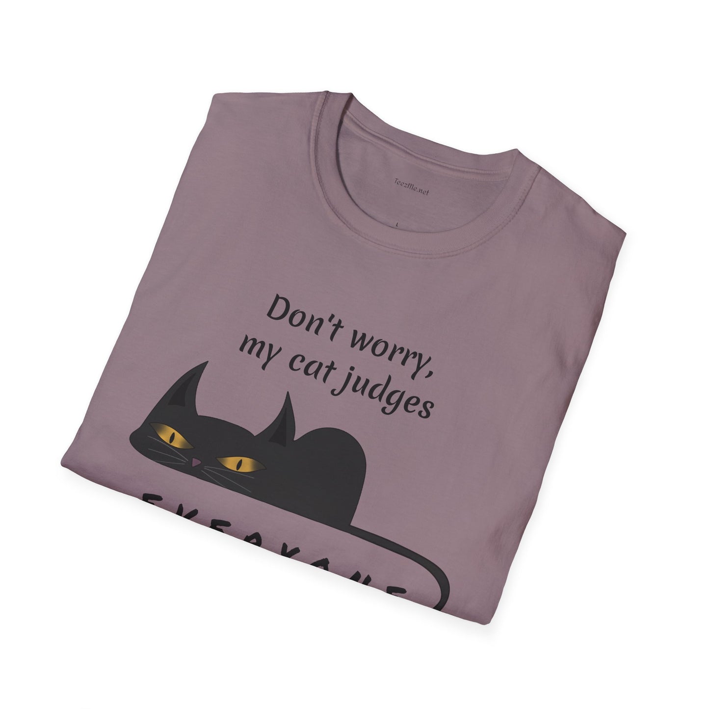 Judging Cat - Unisex Softstyle T-Shirt 100% Cotton Graphic