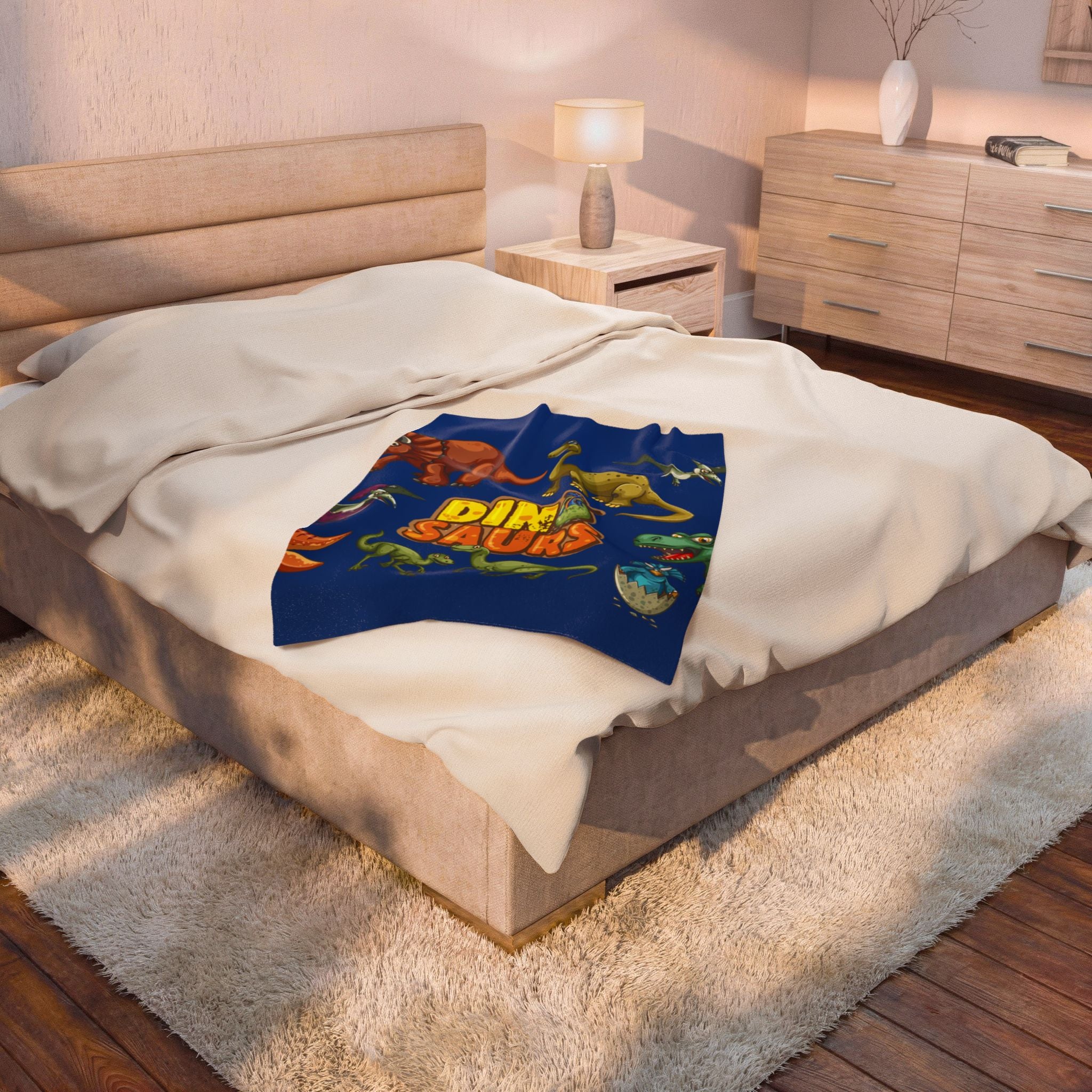 Dinosaurs Velveteen Plush Blanket