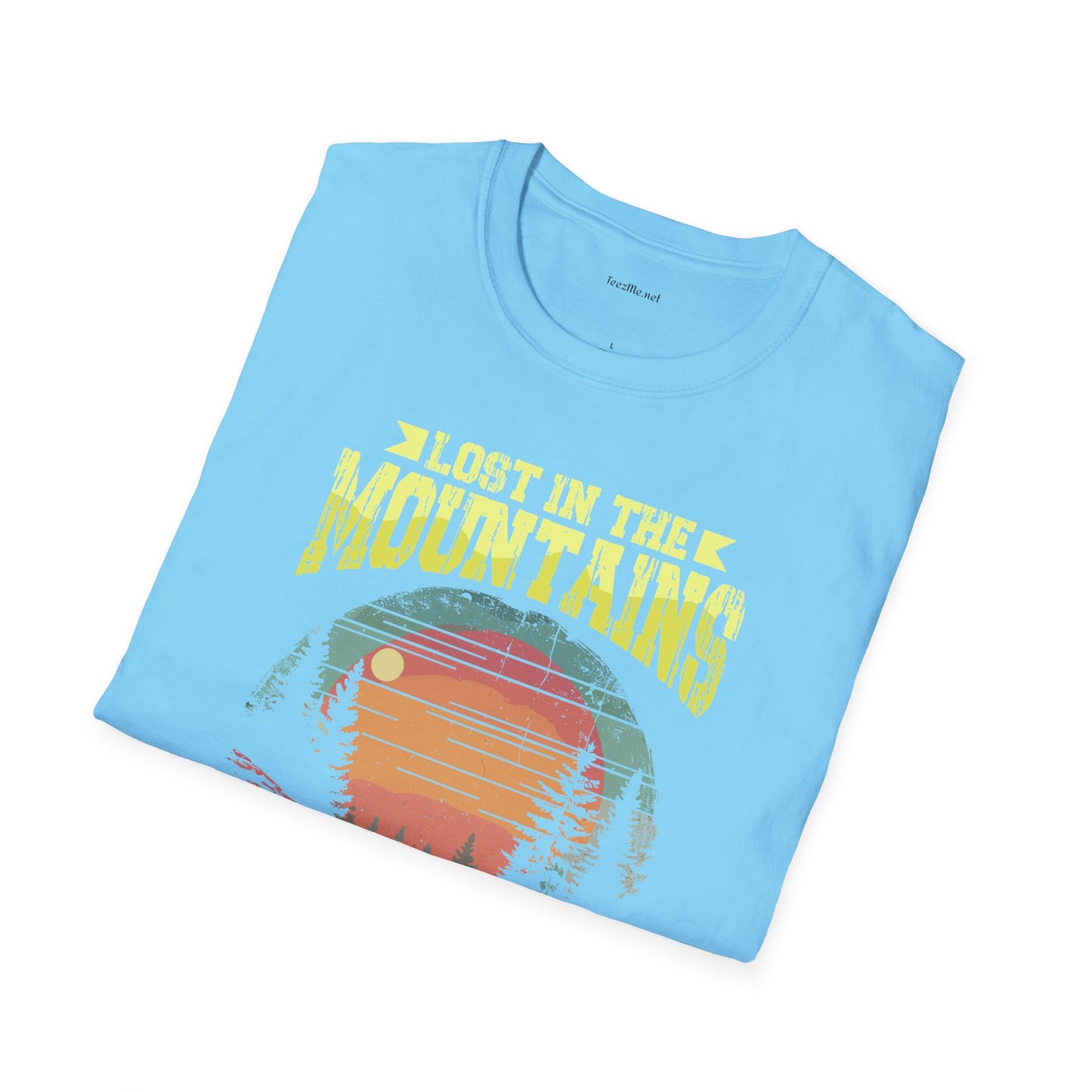 Lost in the Mountain - Unisex Softstyle T-Shirt 100% Cotton Graphic