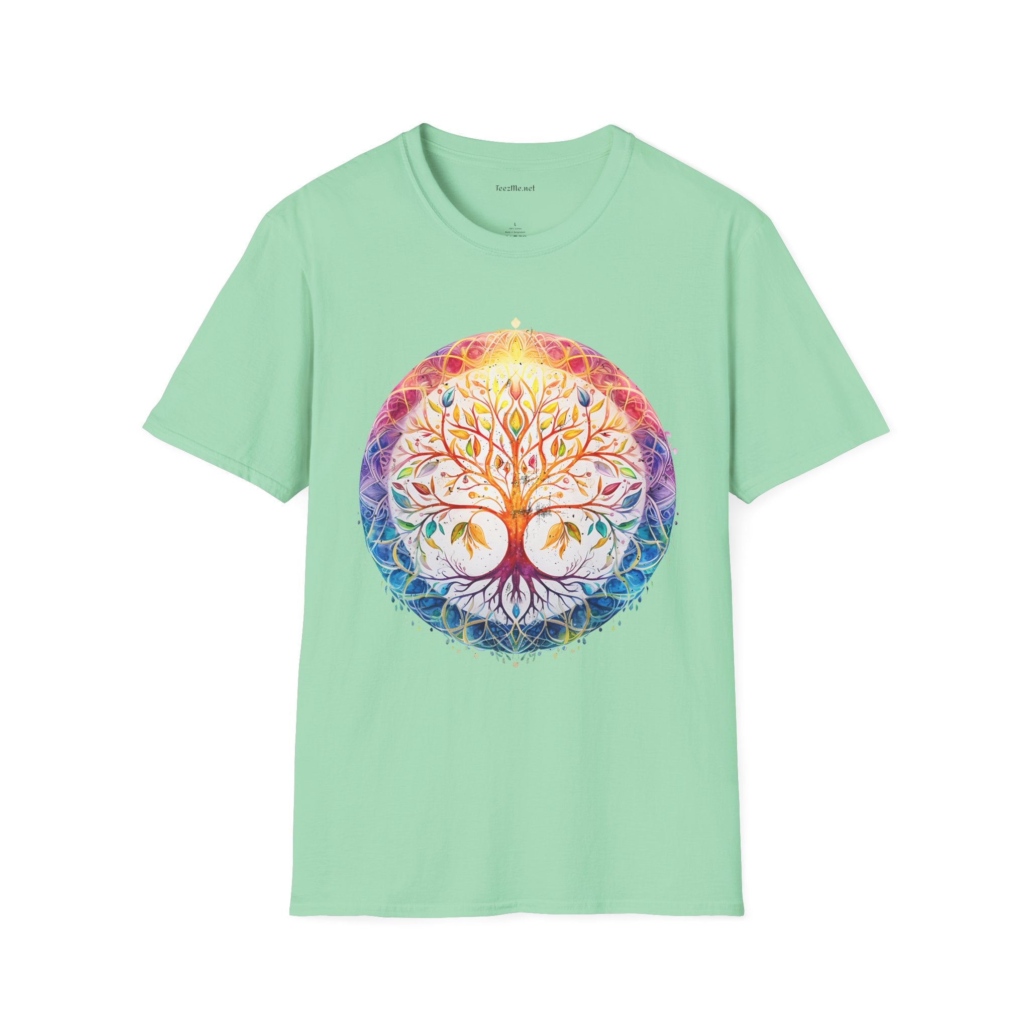 Mandala Tree - Unisex Softstyle T-Shirt 100% Cotton Graphic