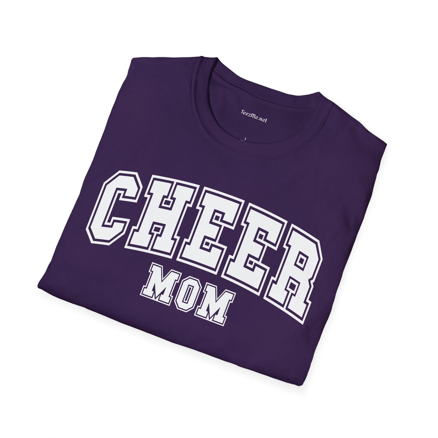 Cheer Mom Unisex Soft Style T-Shirt 100% Cotton Graphic