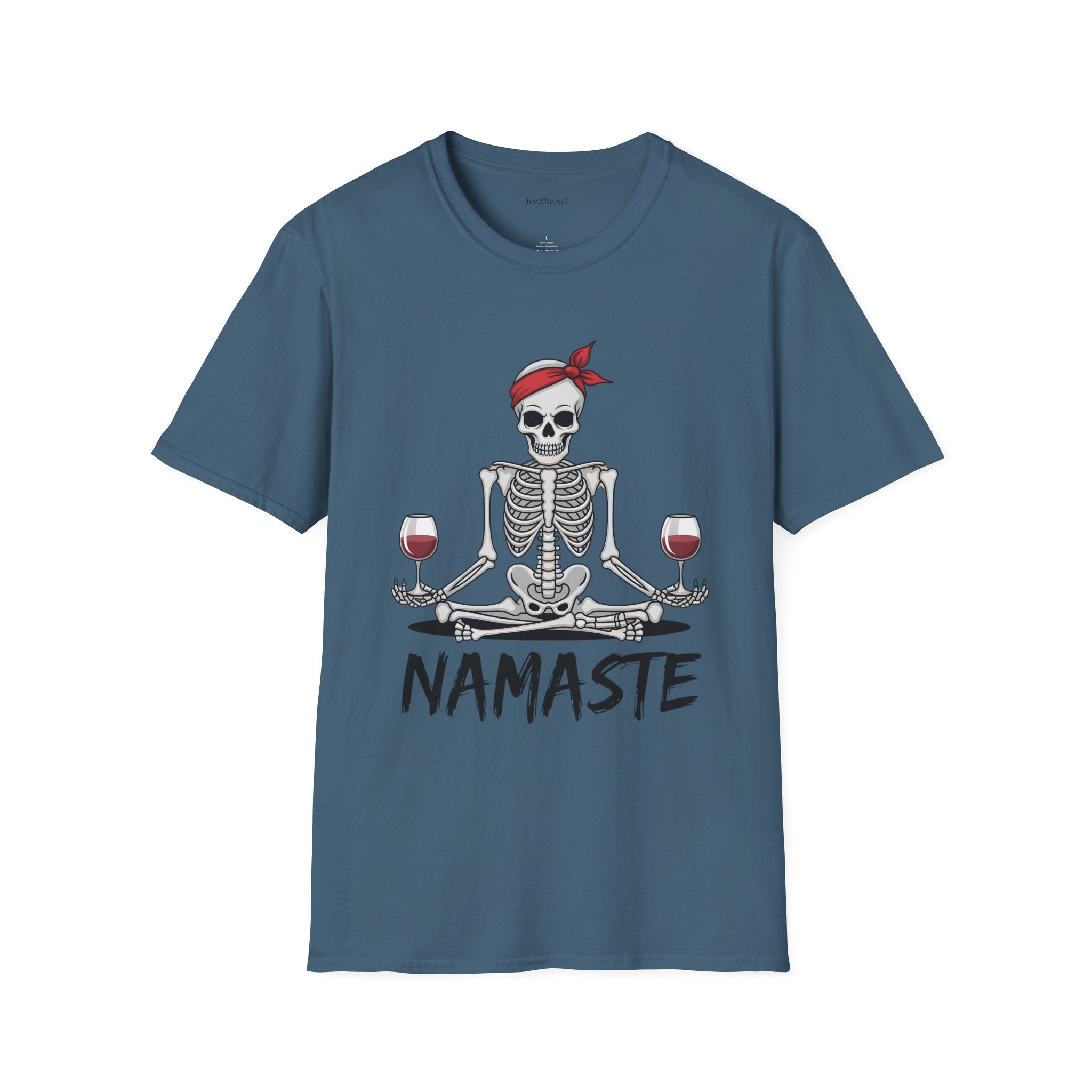 Namaste Skeleton - Unisex Softstyle T-Shirt 100% Cotton Graphic