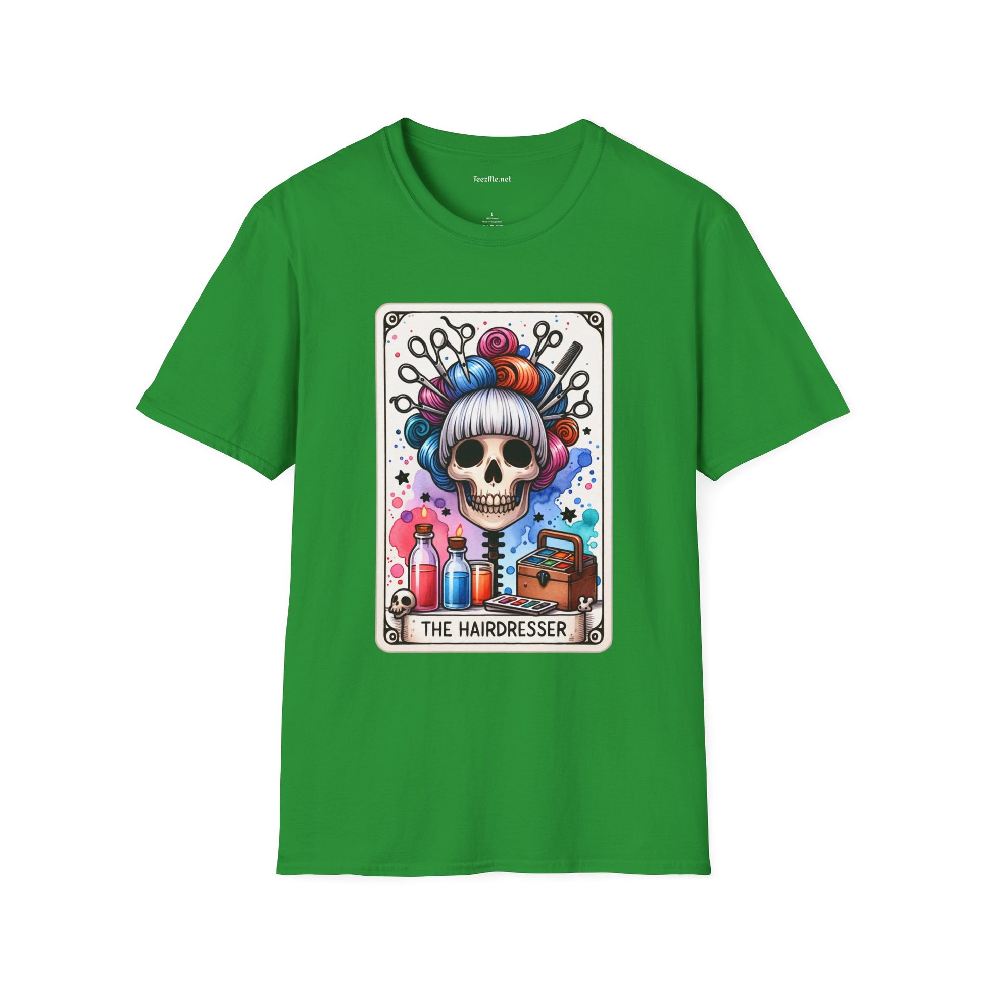 The Hairdresser Tarot Card Unisex Softstyle T-Shirt 100% Cotton Graphic