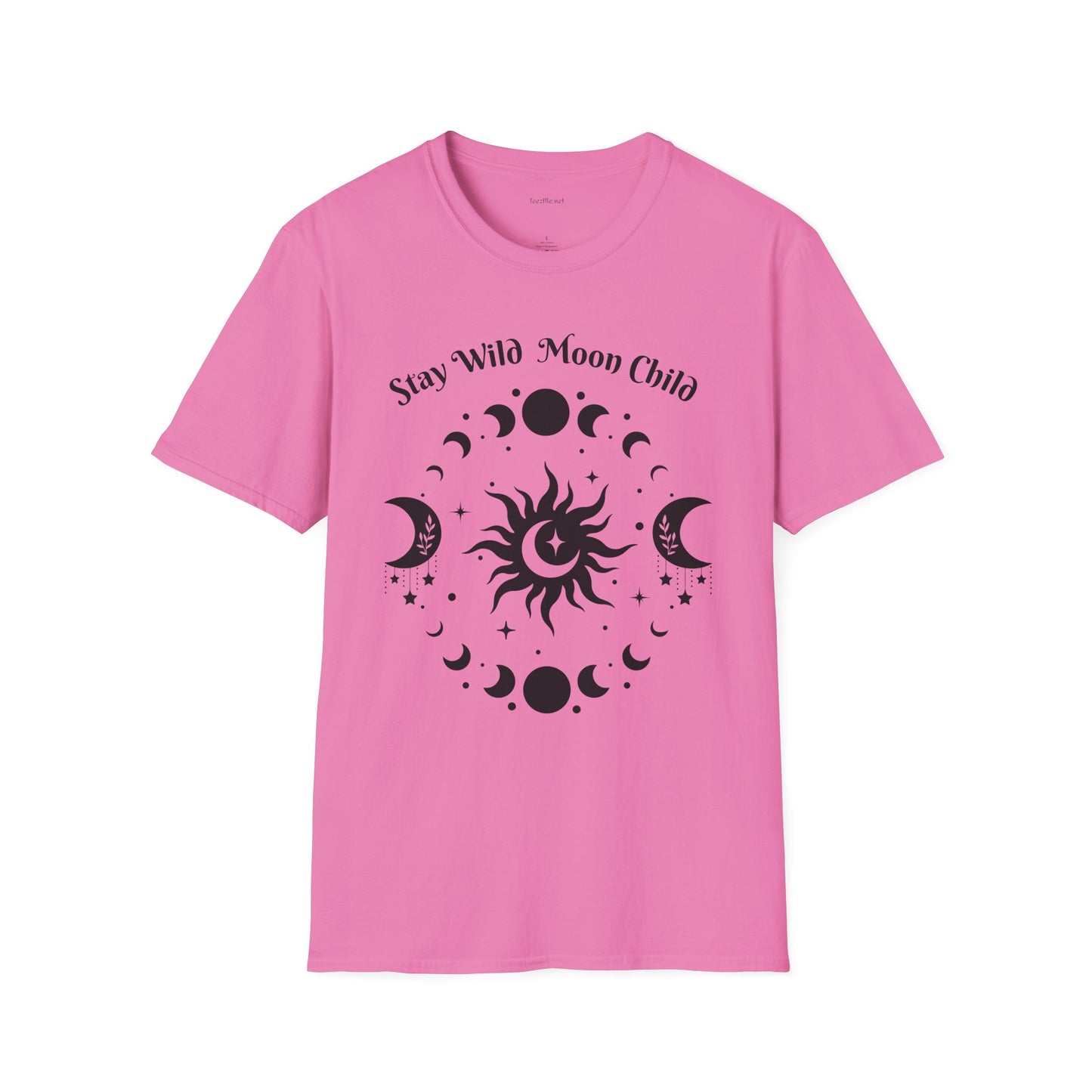 Stay Wild Moon Child - Unisex Softstyle T-Shirt 100% Cotton Graphic
