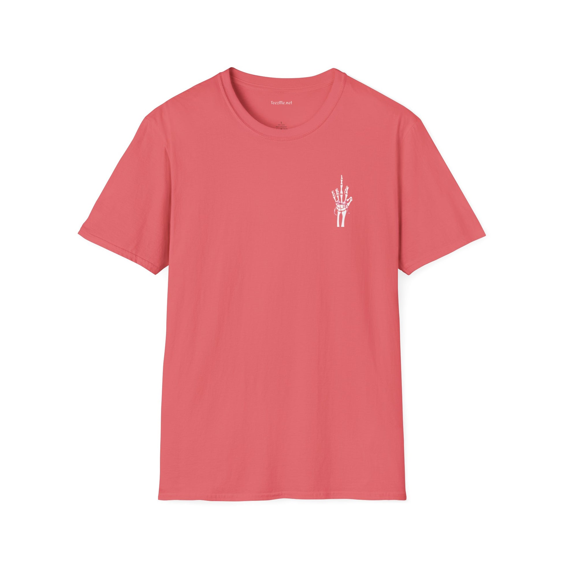 Finger with Pink Ribbon - Unisex Softstyle T-Shirt 100% Cotton Graphic