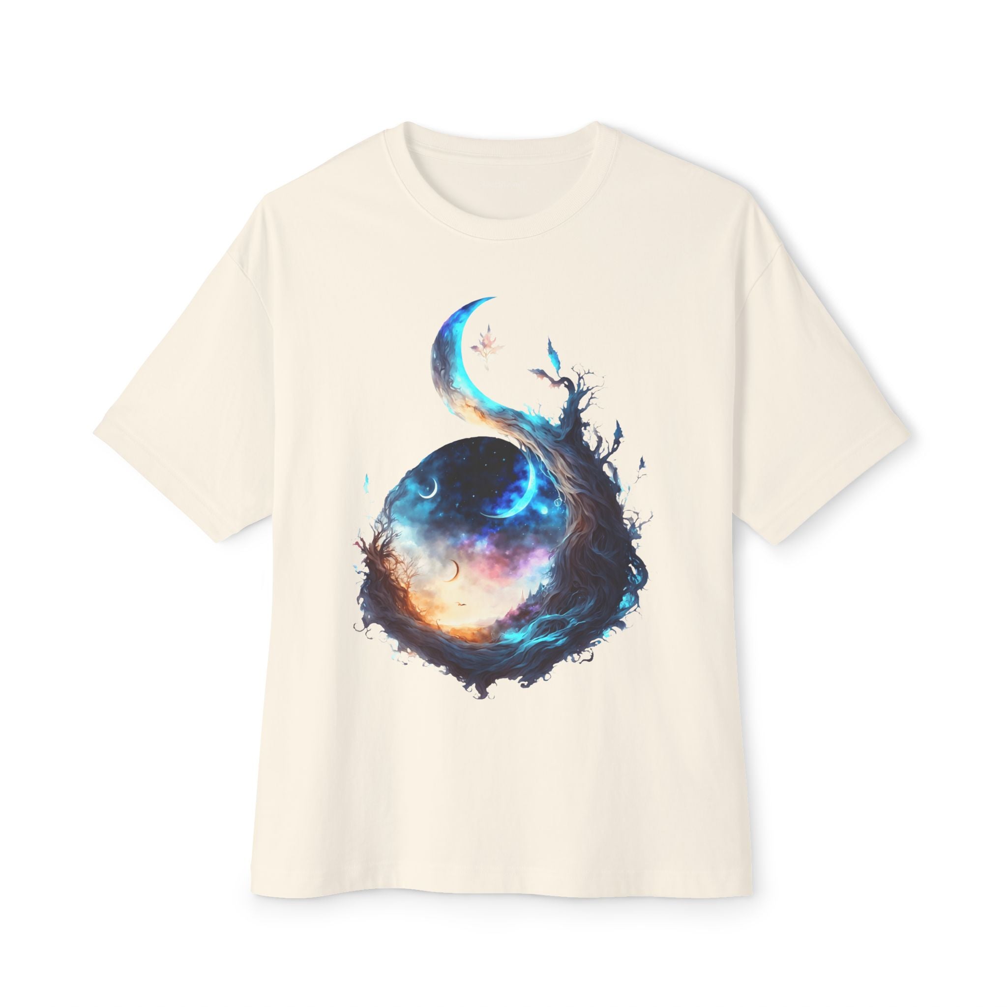 Yang Tree and Moon - Unisex Oversized Boxy Tee