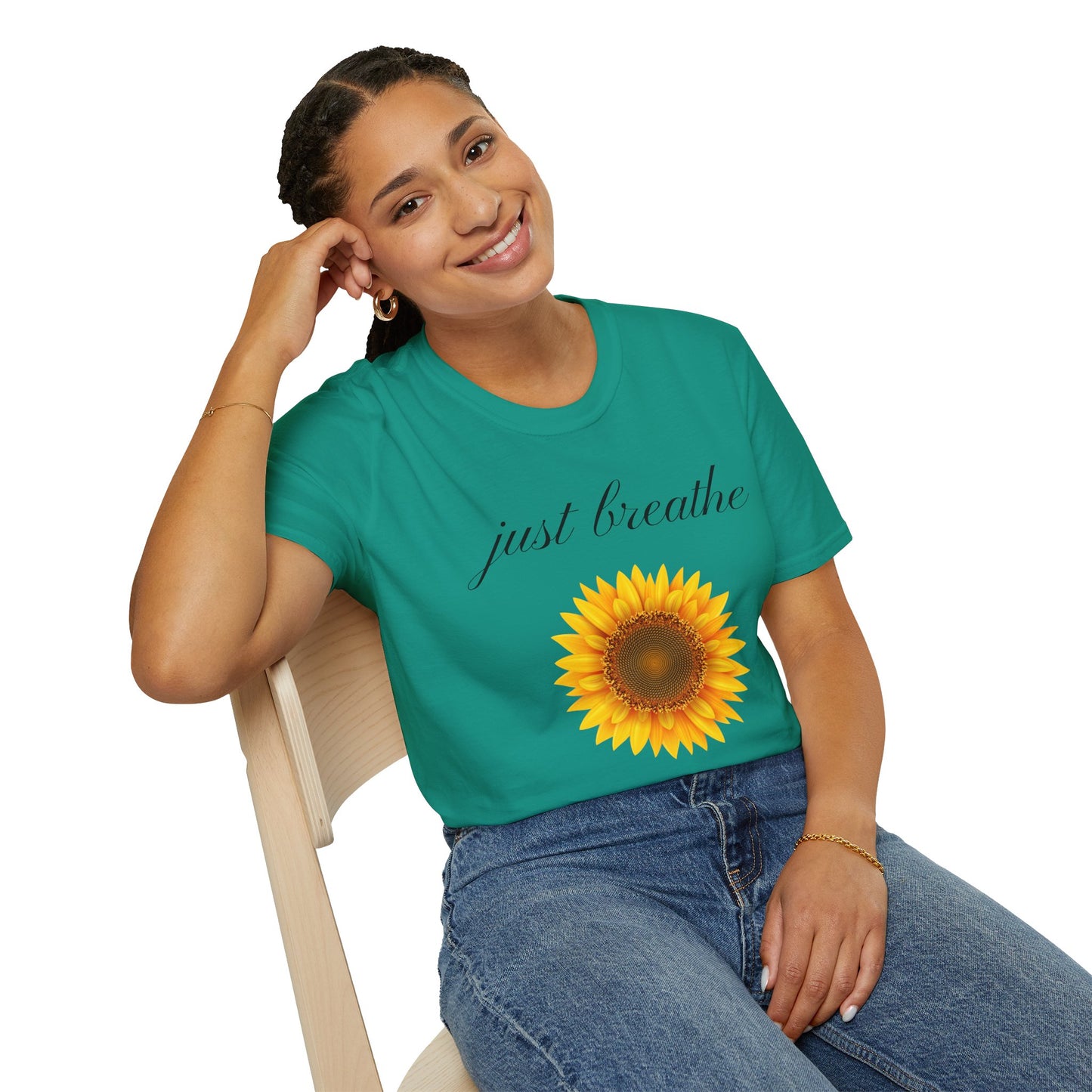 Just breathe - Unisex Softstyle T-Shirt 100% Cotton Graphic