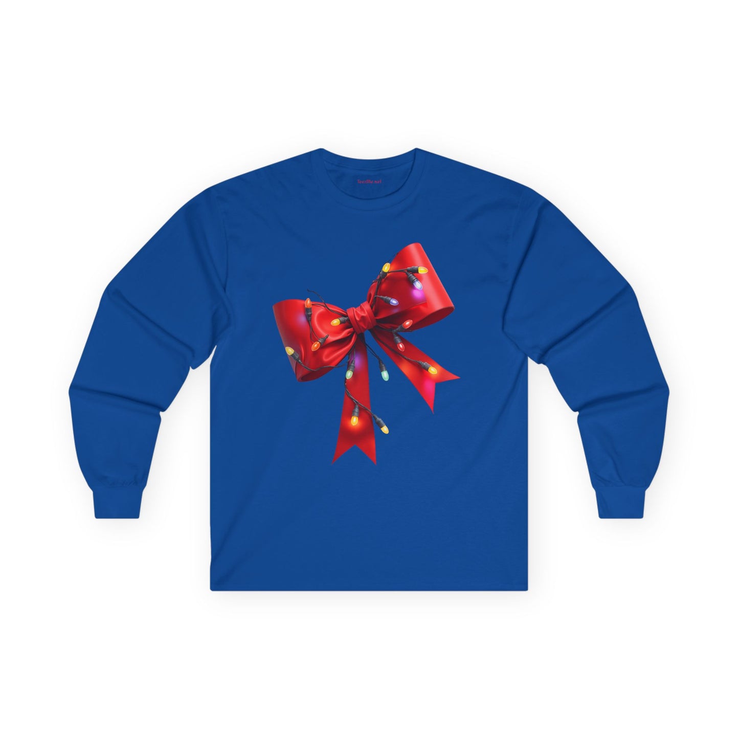 Red Bow with Lights Unisex Ultra Cotton Long Sleeve Tee