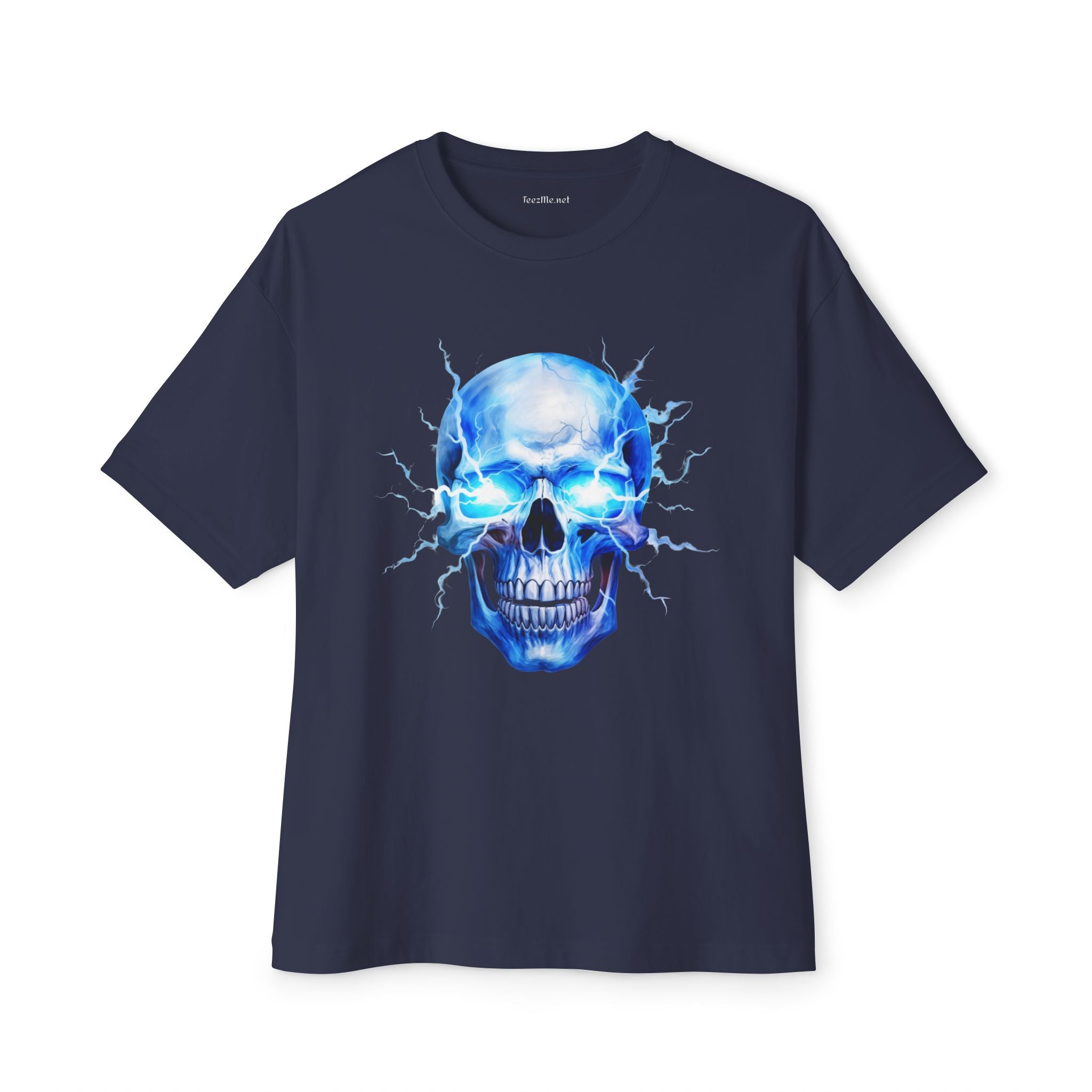 Blue Skull 04 Unisex Oversized Boxy Tee