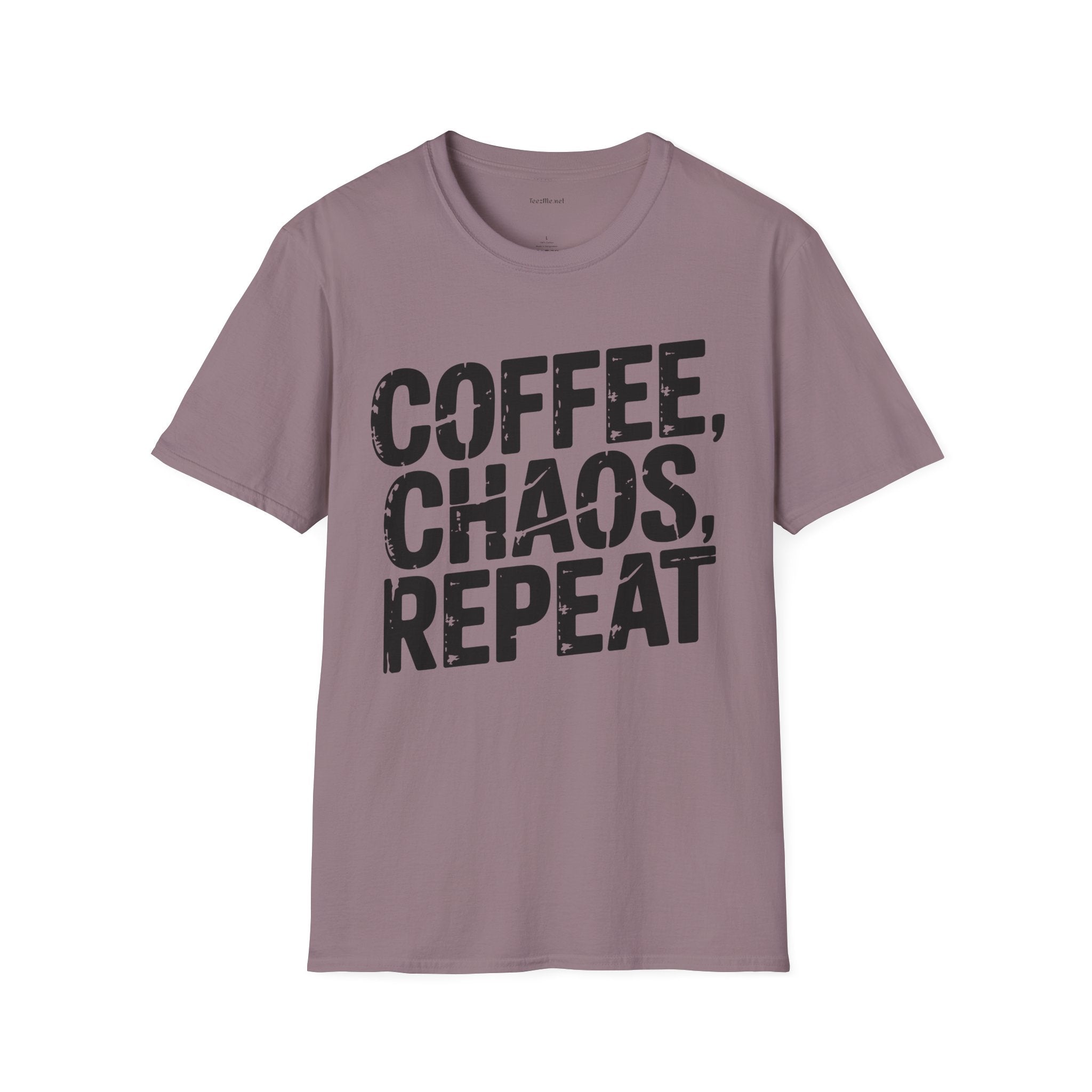 Coffee, Chaos, Repeat T-Shirt — Funny Morning Routine Graphic Tee