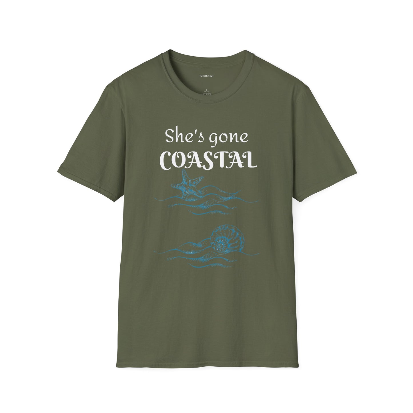 She's gone COASTAL - Unisex Softstyle T-Shirt 100% Cotton Graphic