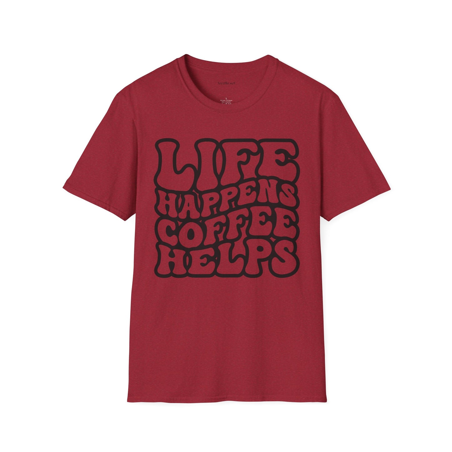 Life Happens Coffee Helps Unisex Softstyle T-Shirt 100% Cotton