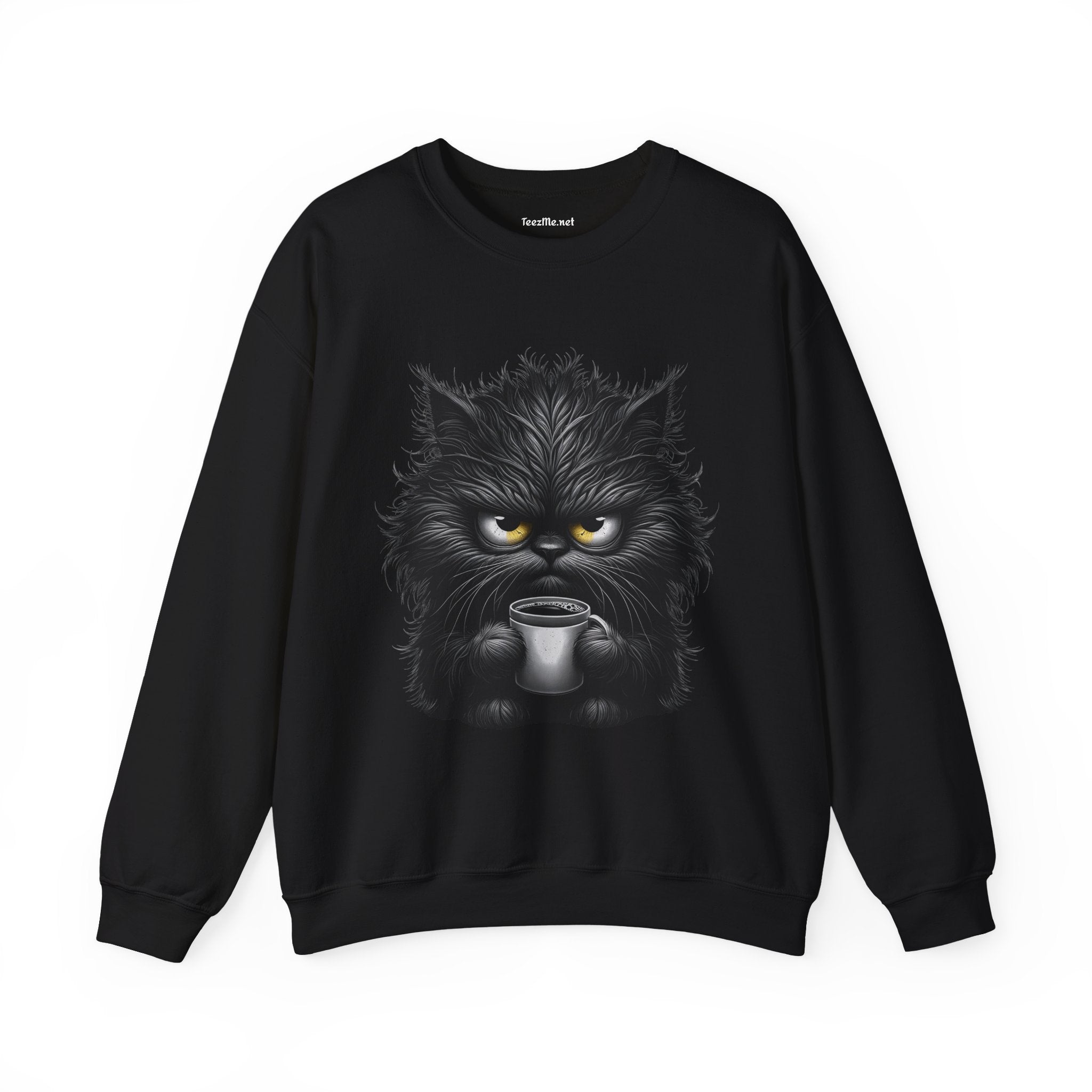 Adorable Grumpy Cat Unisex Heavy Blend™ Crewneck Sweatshirt Graphic