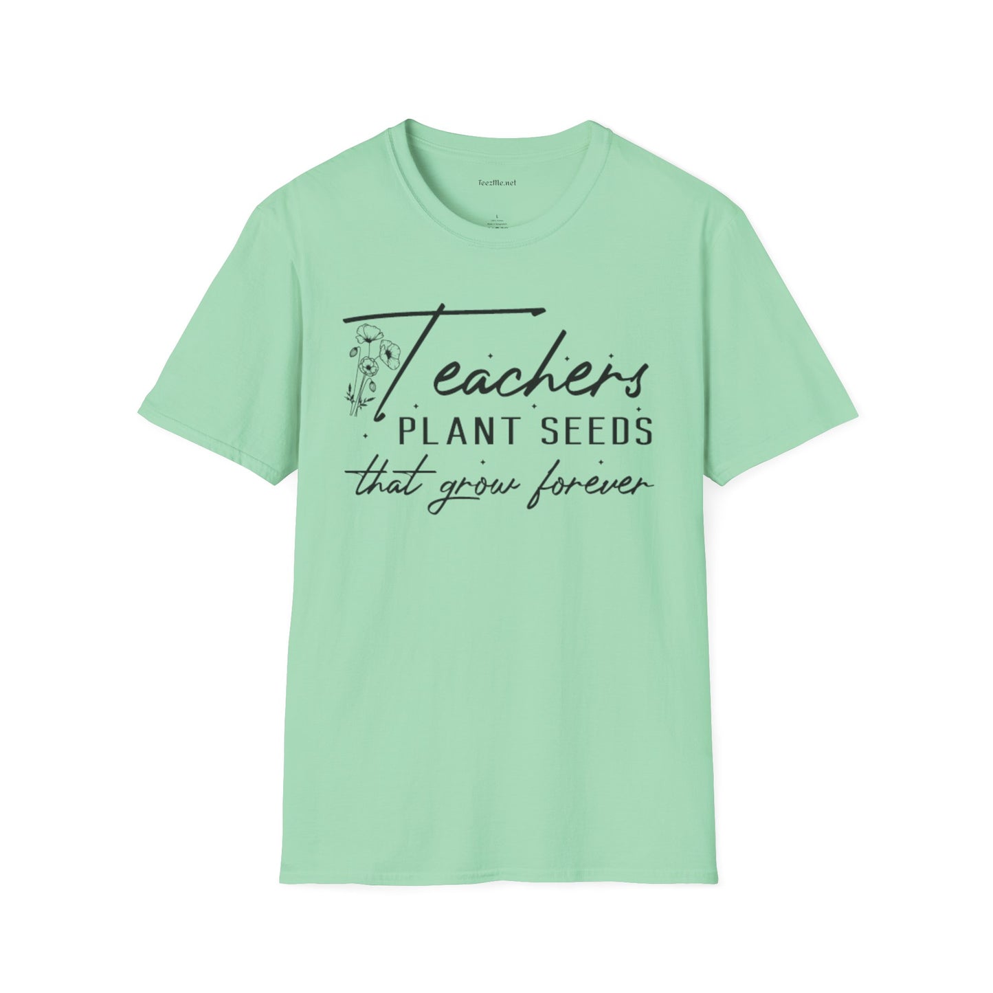 Teacher's Plant Seeds Unisex Soft Style T-Shirt 100% Cotton Graphic