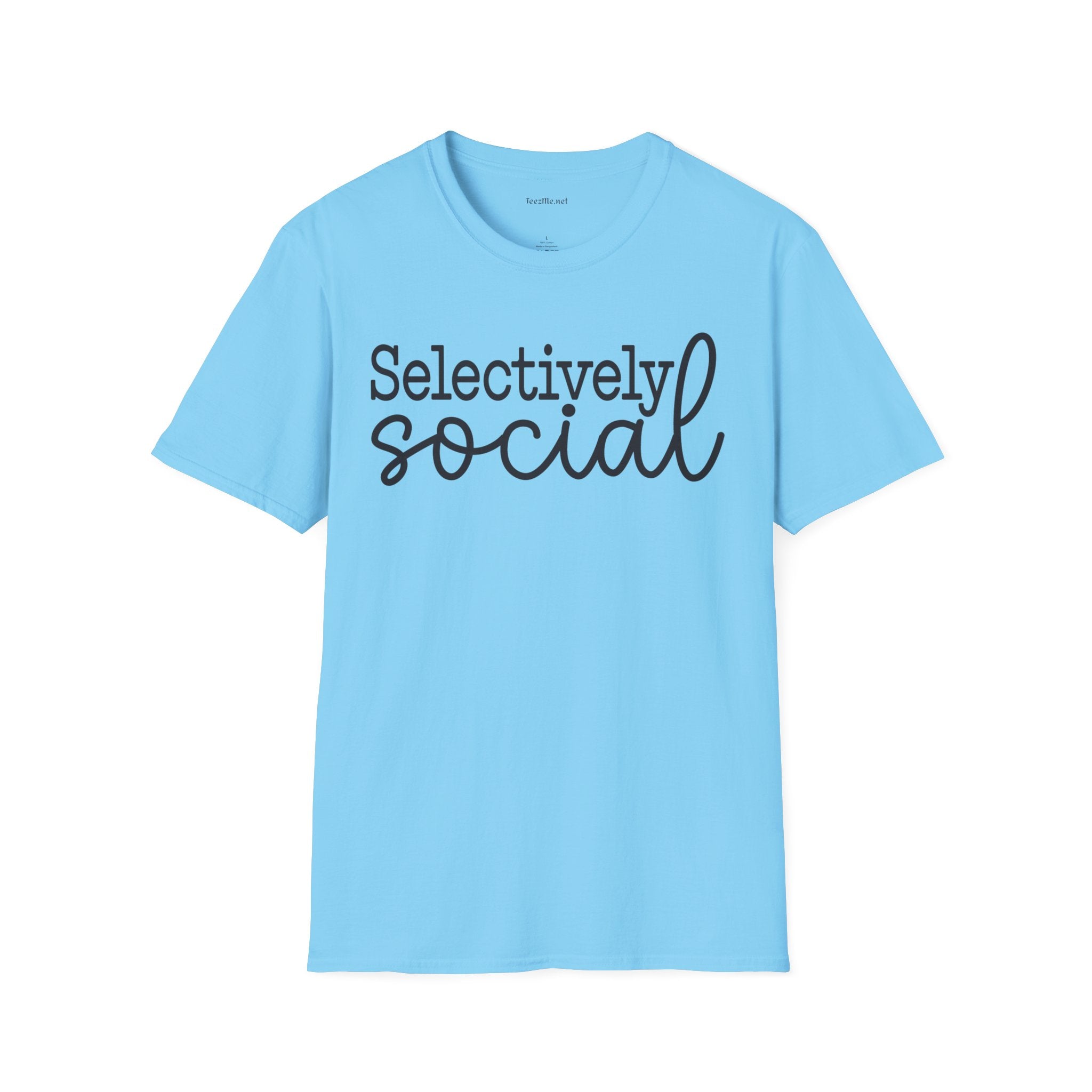 Selectively Social Unisex Softstyle T-Shirt 100% Cotton Graphic