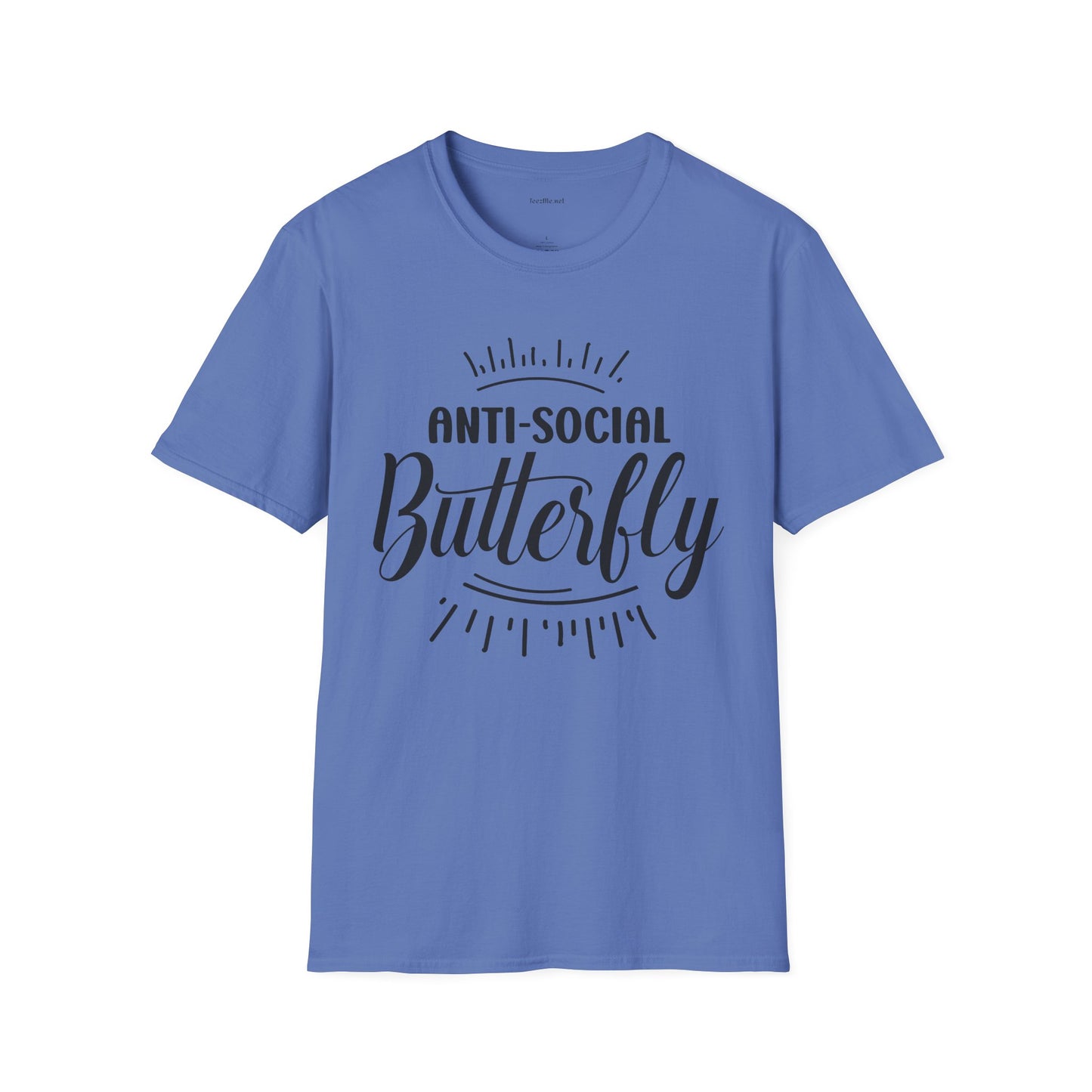 Anti-social Butterfly - Unisex Softstyle T-Shirt 100% Cotton Graphic