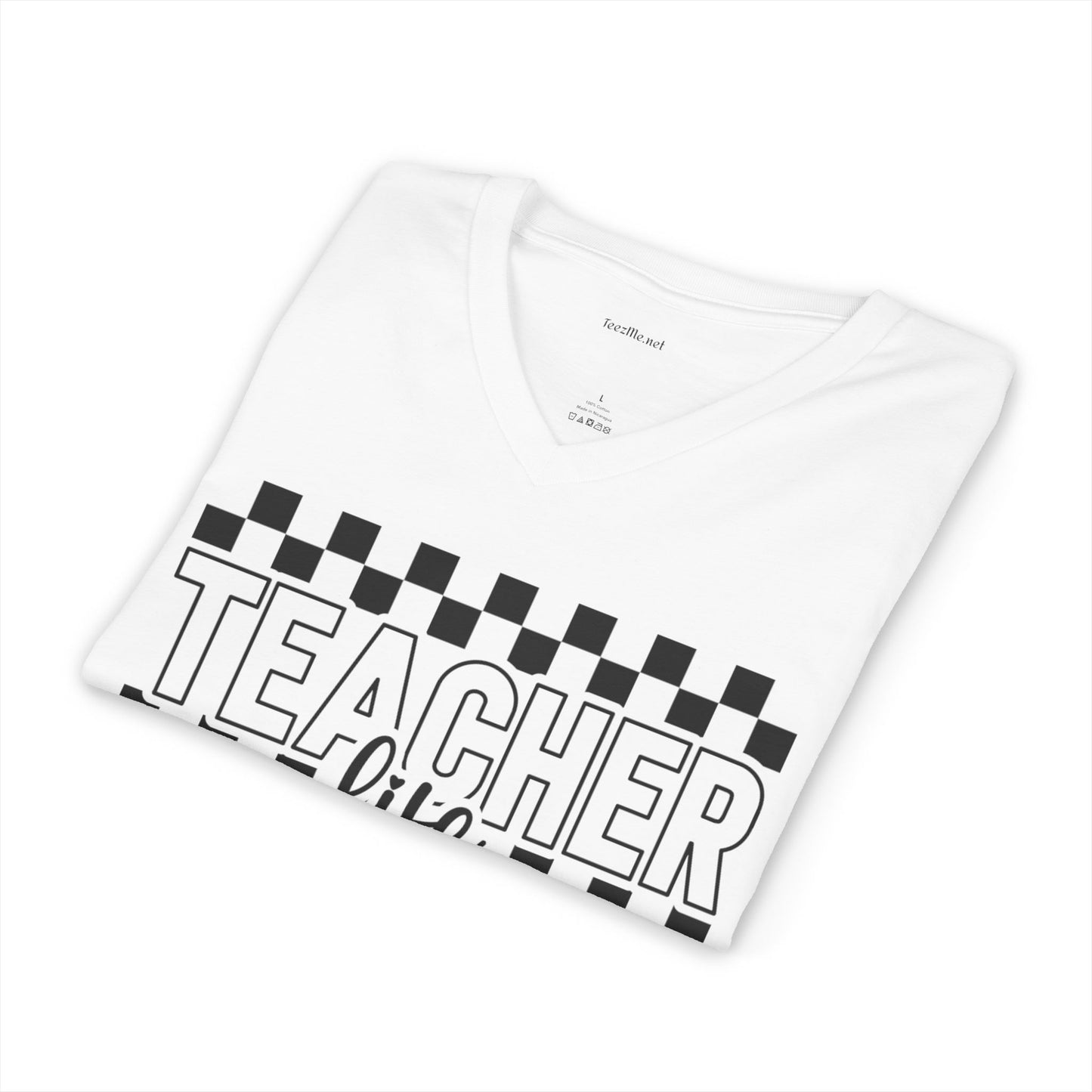 Teacher Life Unisex Jersey Short Sleeve V-Neck Tee