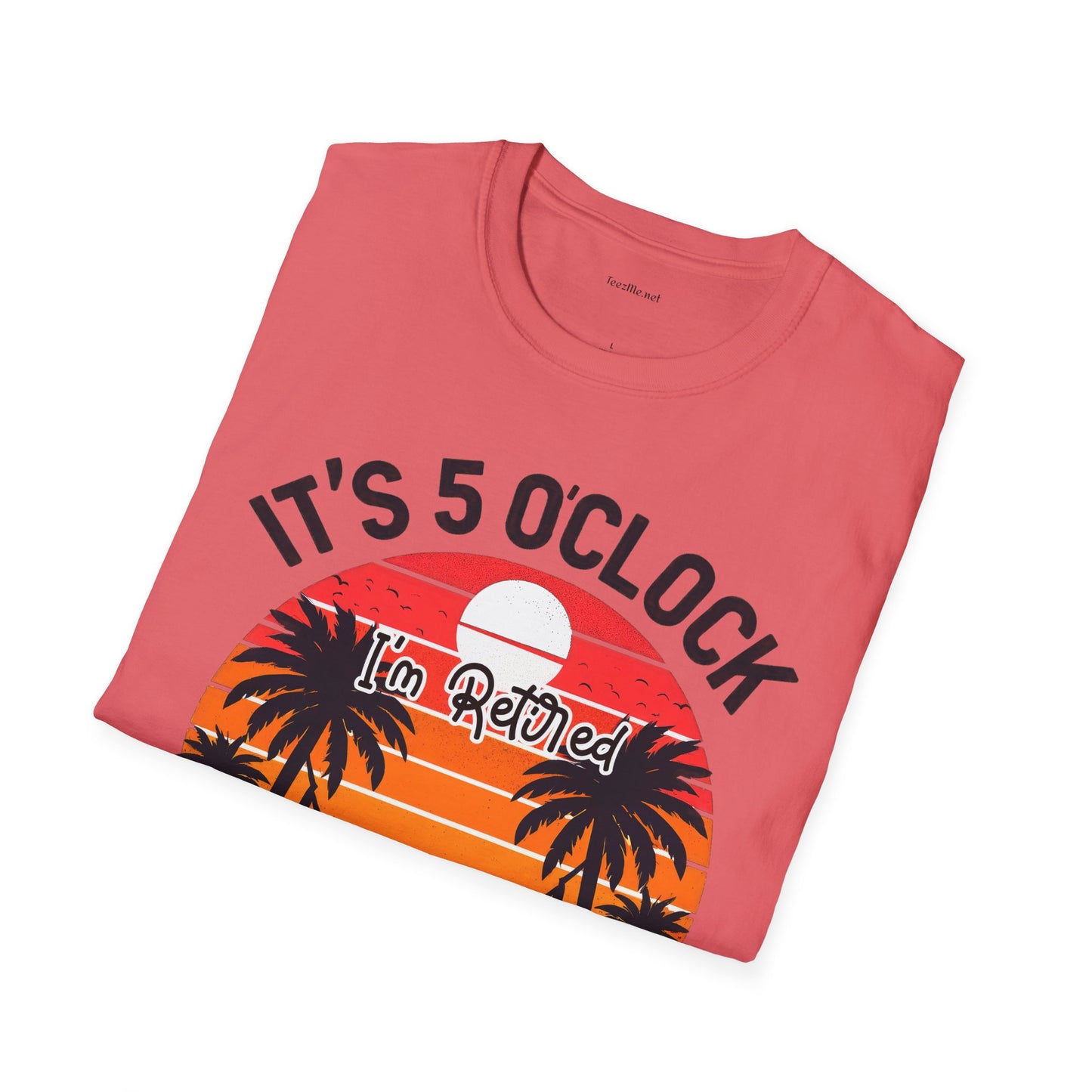 Retired - It's 5 - Unisex Softstyle T-Shirt 100% Cotton Graphic