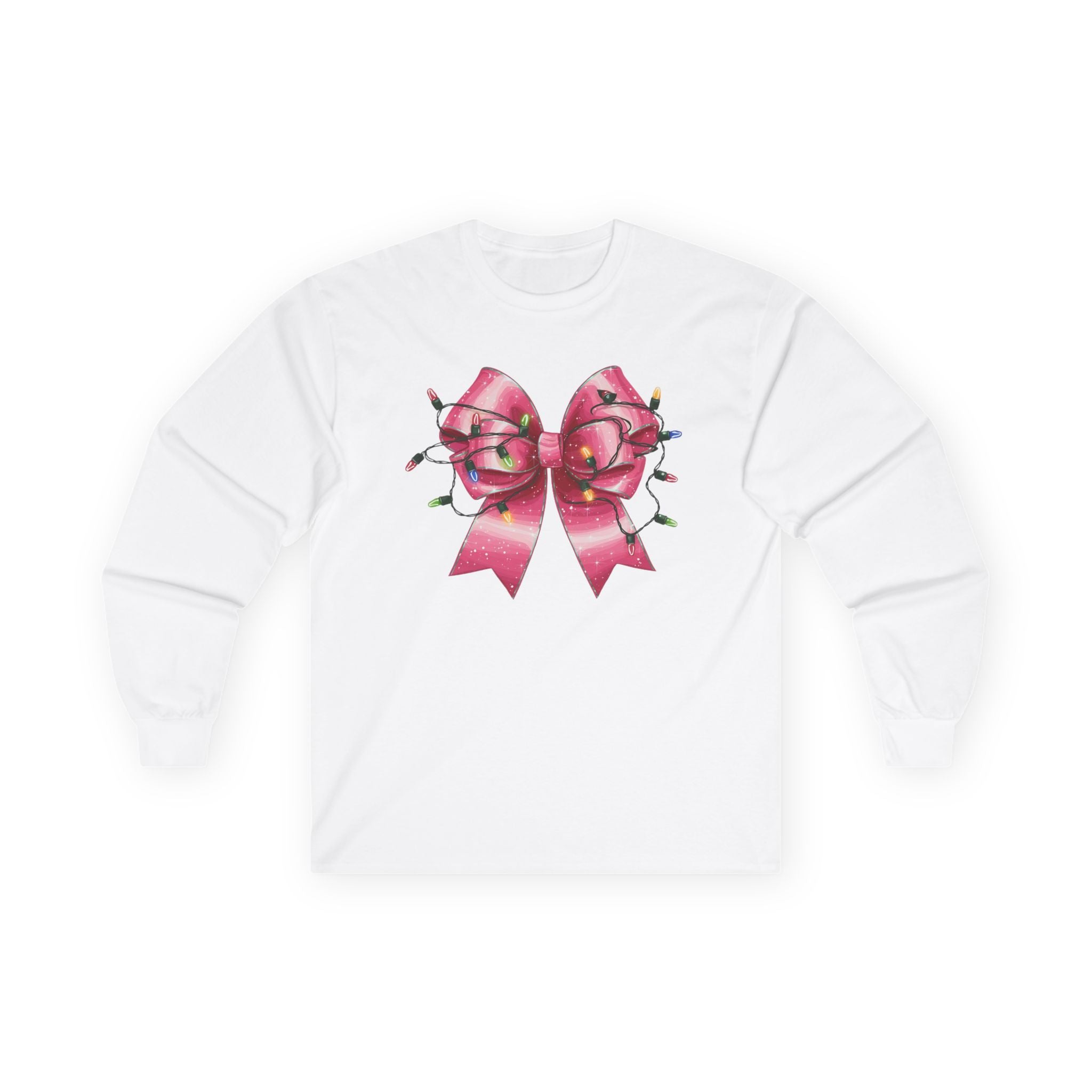 Pink Bow with Lights Unisex Ultra Cotton Long Sleeve Tee