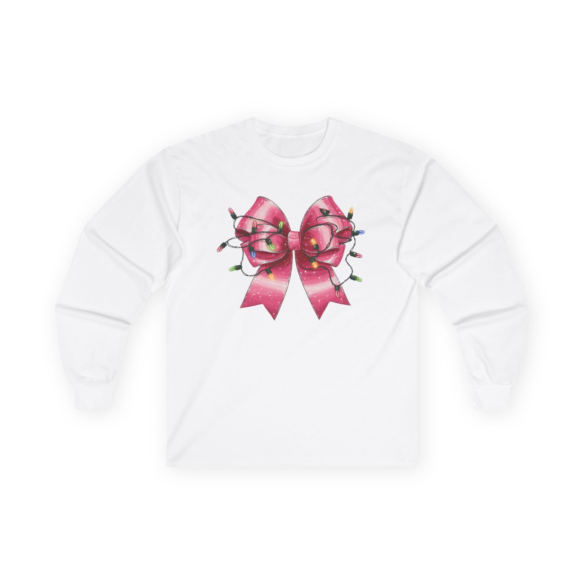 Pink Bow with Lights Unisex Ultra Cotton Long Sleeve Tee