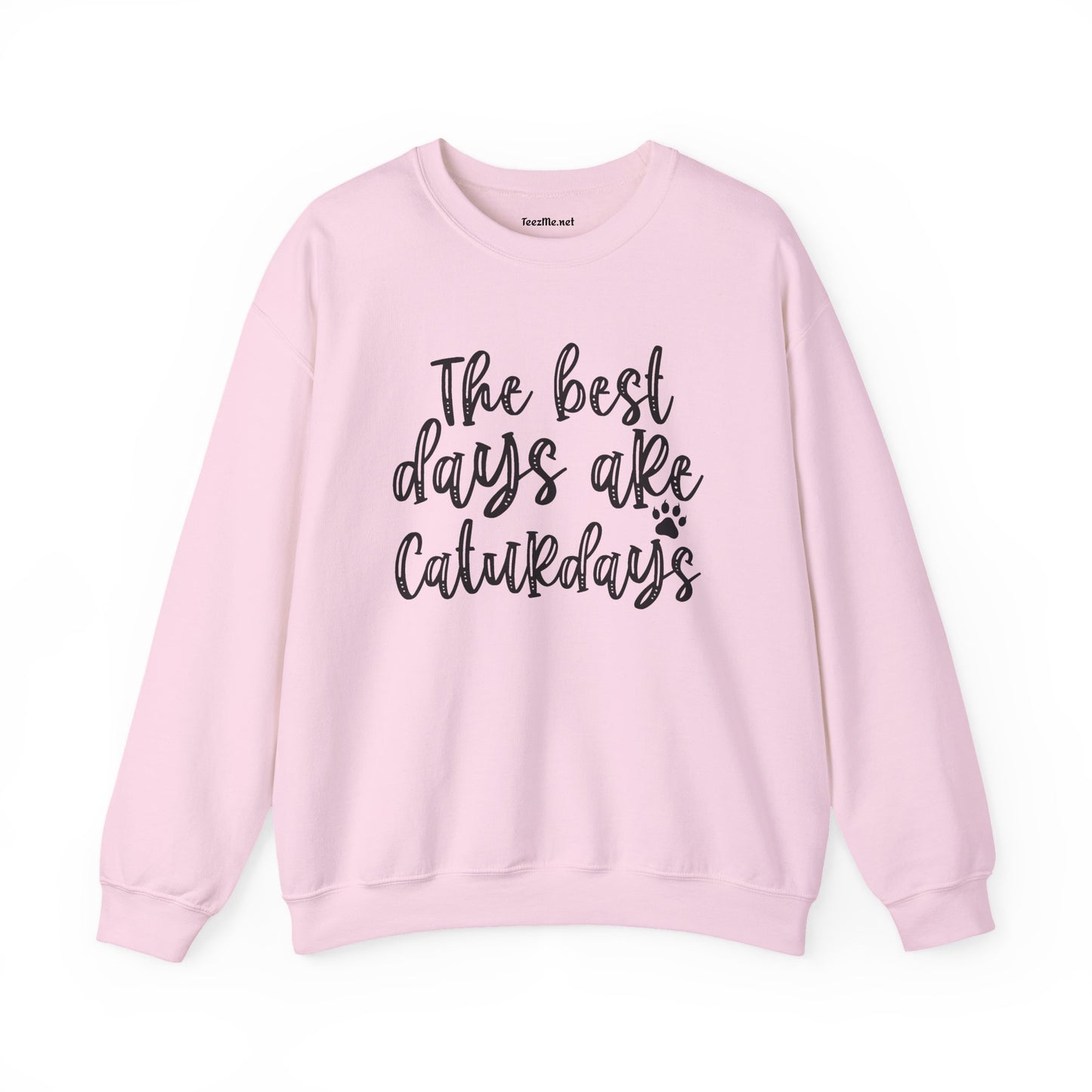 The best days are Caturdays Unisex Heavy Blend™ Crewneck Sweatshirt Graphic