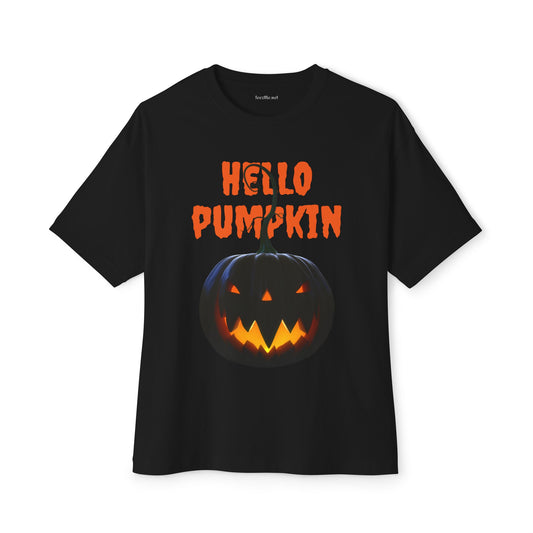 Hello Pumpkin Unisex Oversized Boxy Tee
