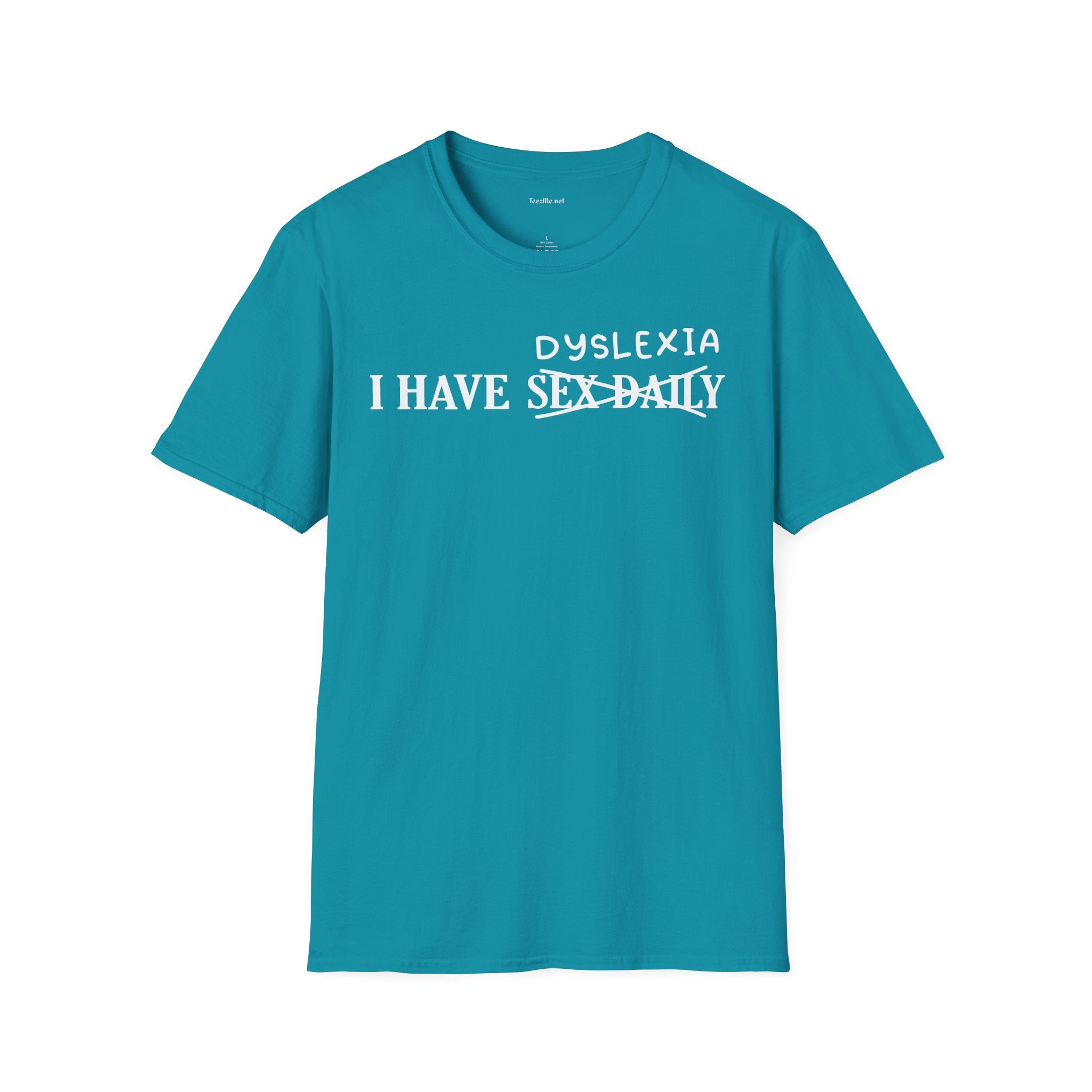 Dyslexia Unisex Softstyle T-Shirt 100% Cotton Graphic