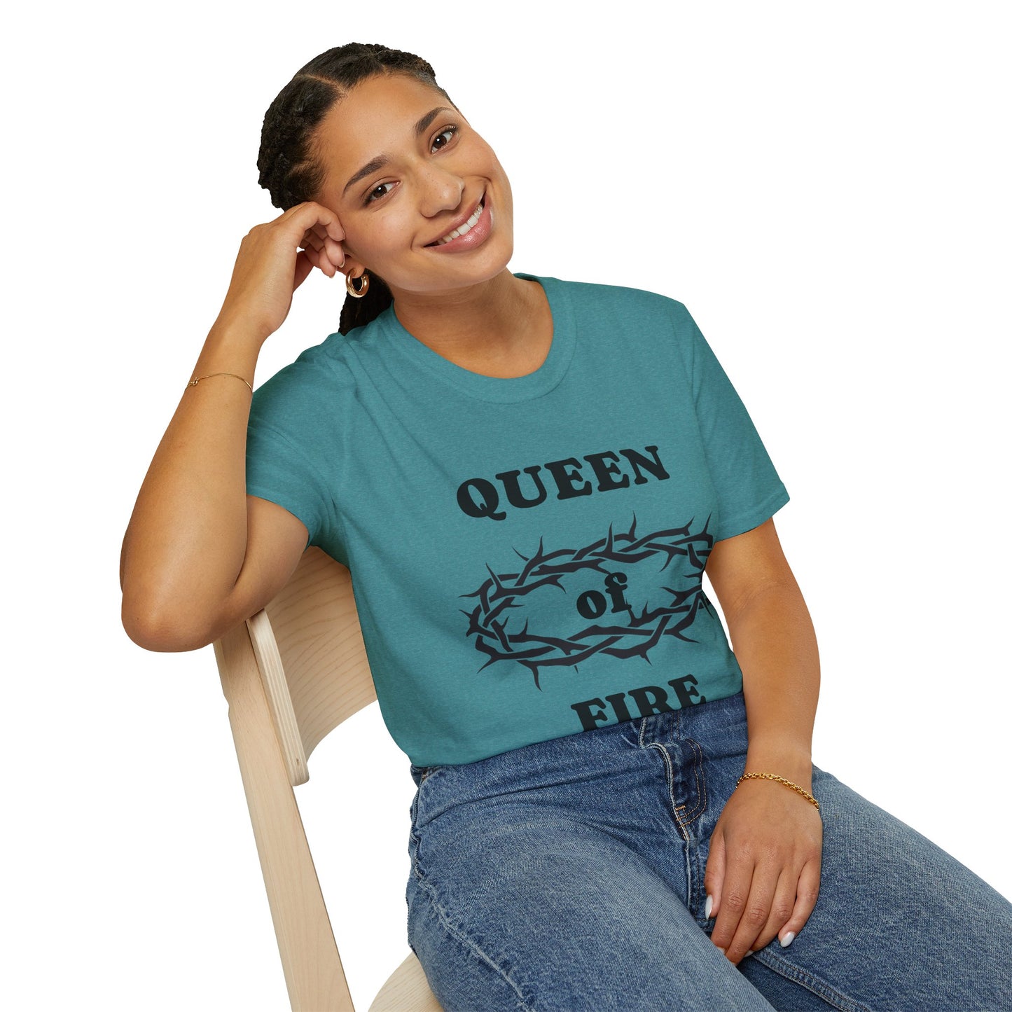 Queen of Fire - Unisex Softstyle T-Shirt 100% Cotton Graphic