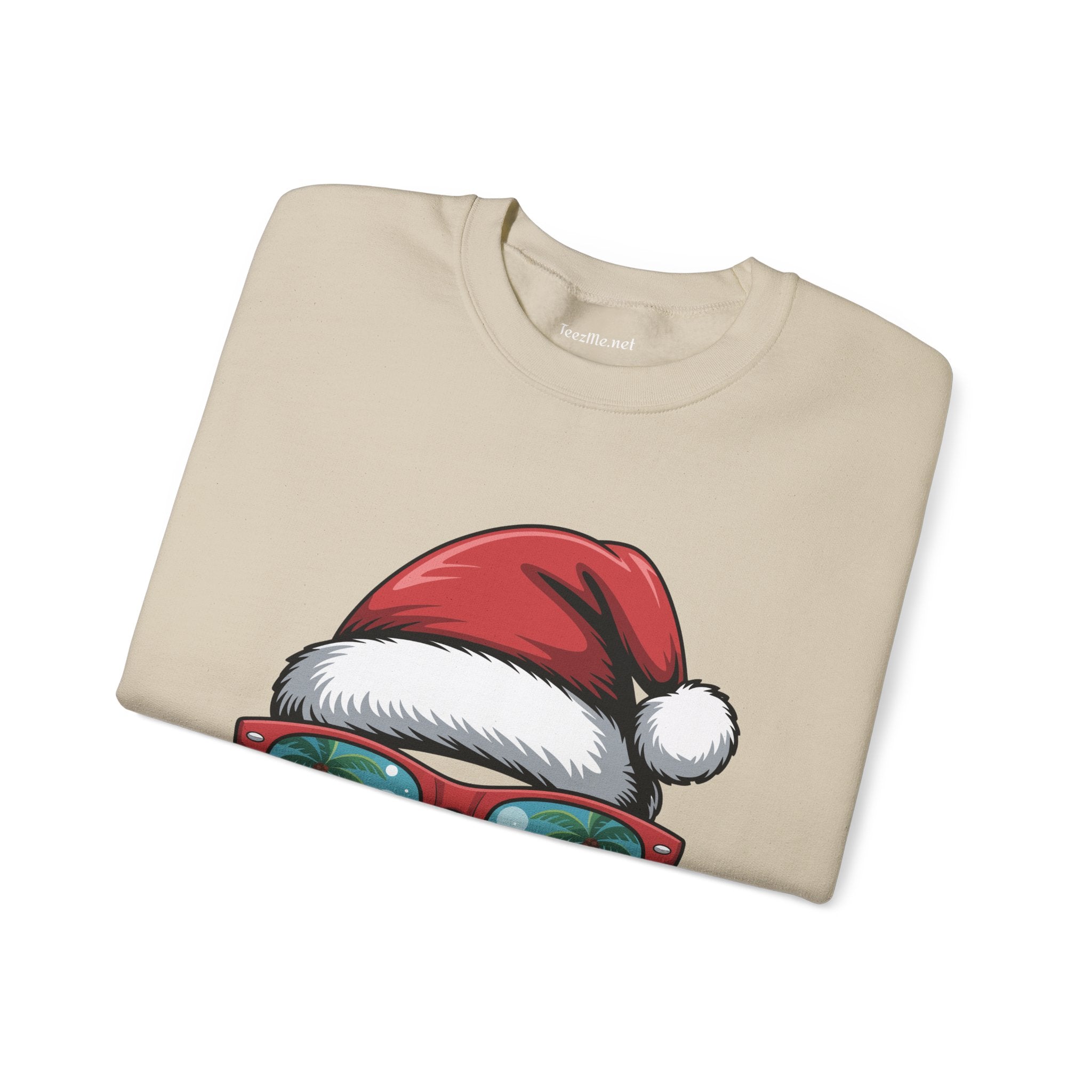 Santa Beach Hat Unisex Heavy Blend™ Crewneck Sweatshirt