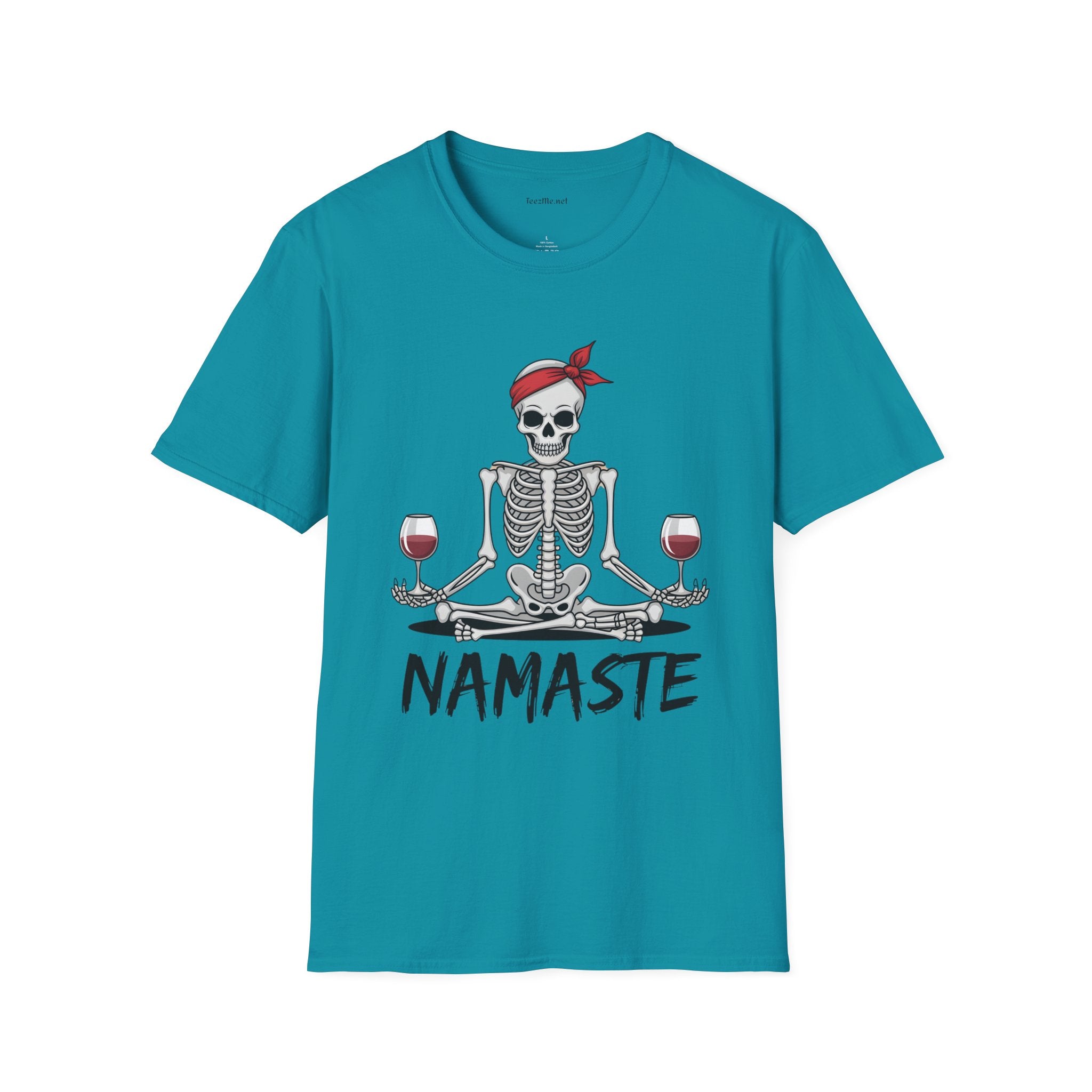 Namaste Skeleton - Unisex Softstyle T-Shirt 100% Cotton Graphic