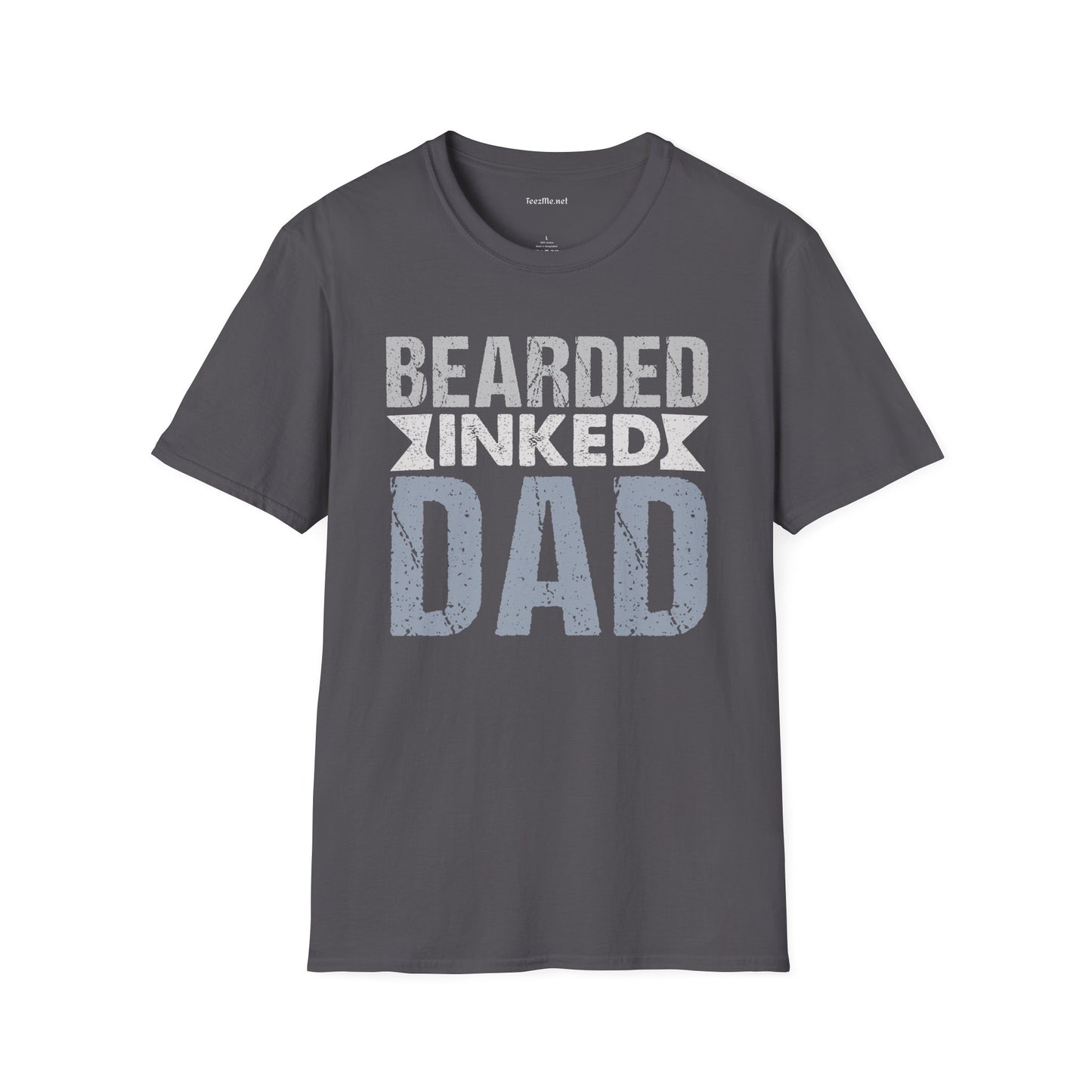 Bearded Inked Dad Unisex Style T-Shirt 100% Cotton Graphic