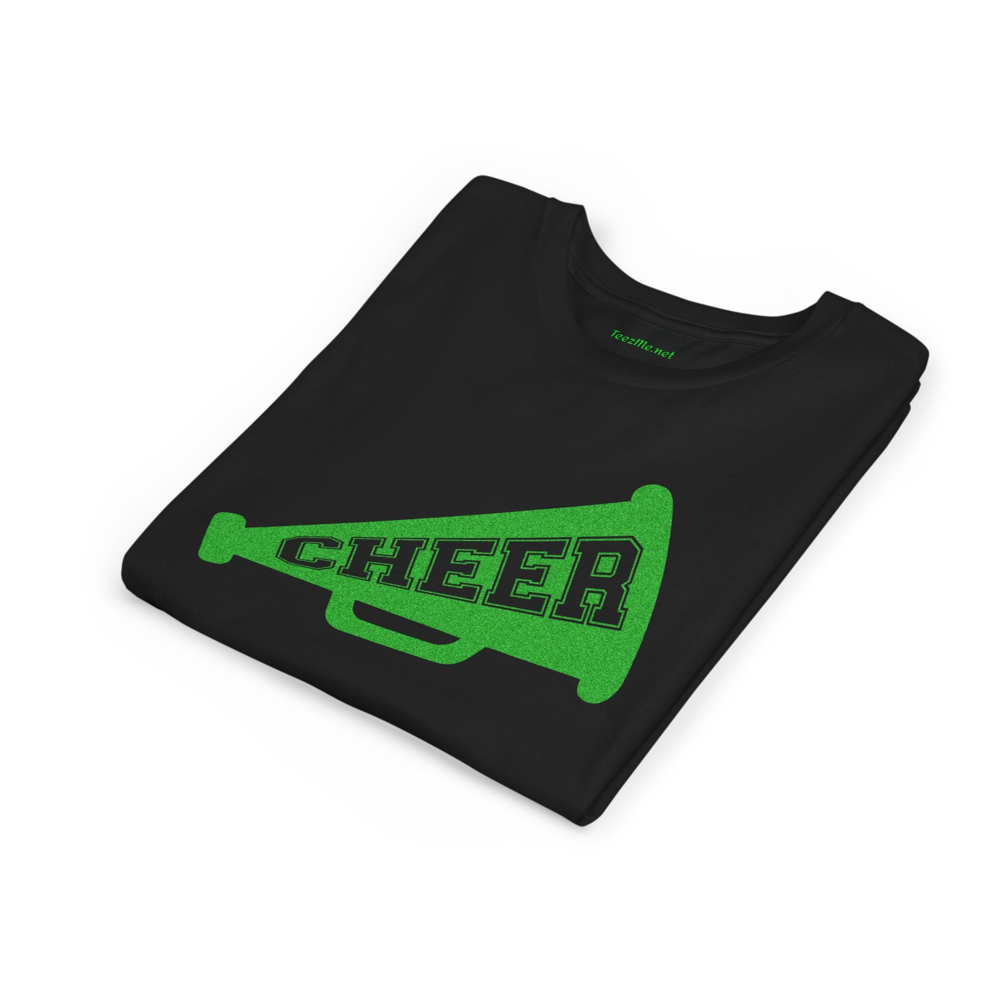 Youth Tee - Green Cheer Megaphone Graphic