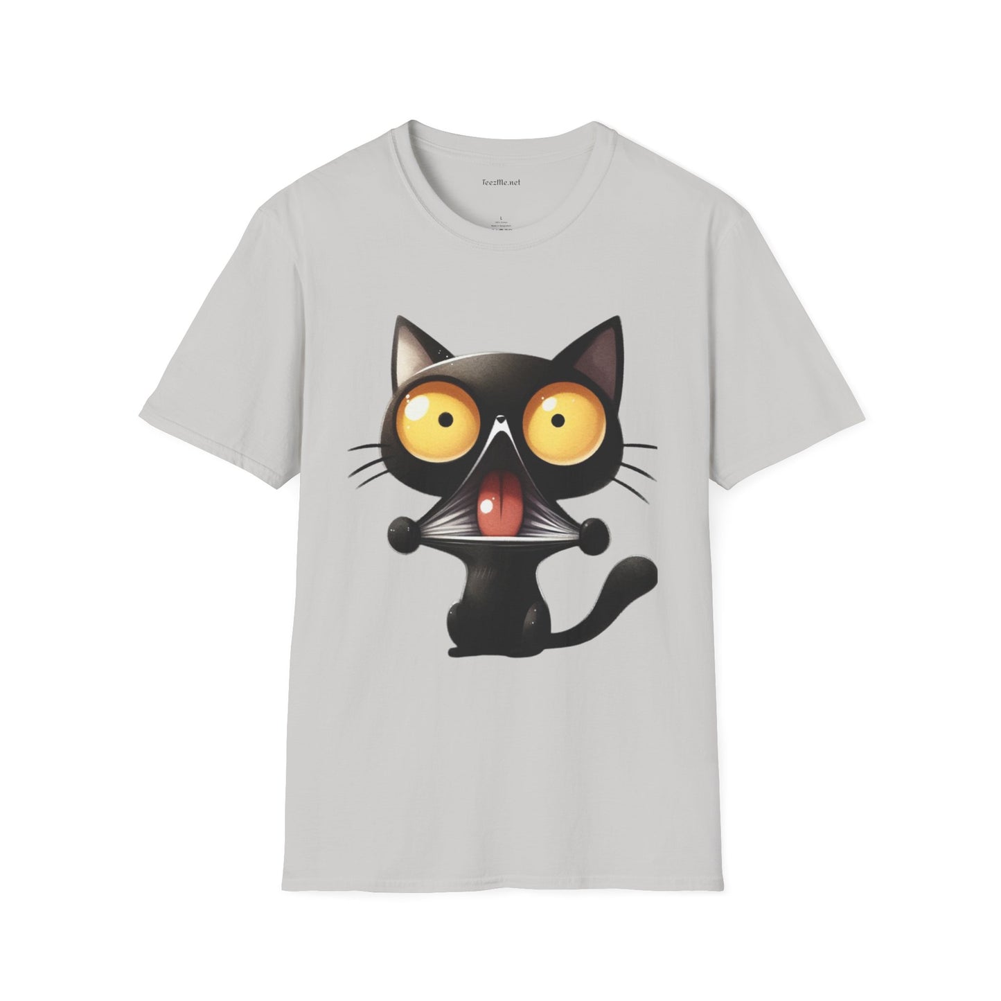 Crazy Cat 01 Unisex SoftStyle T-Shirt 100% Cotton Graphic