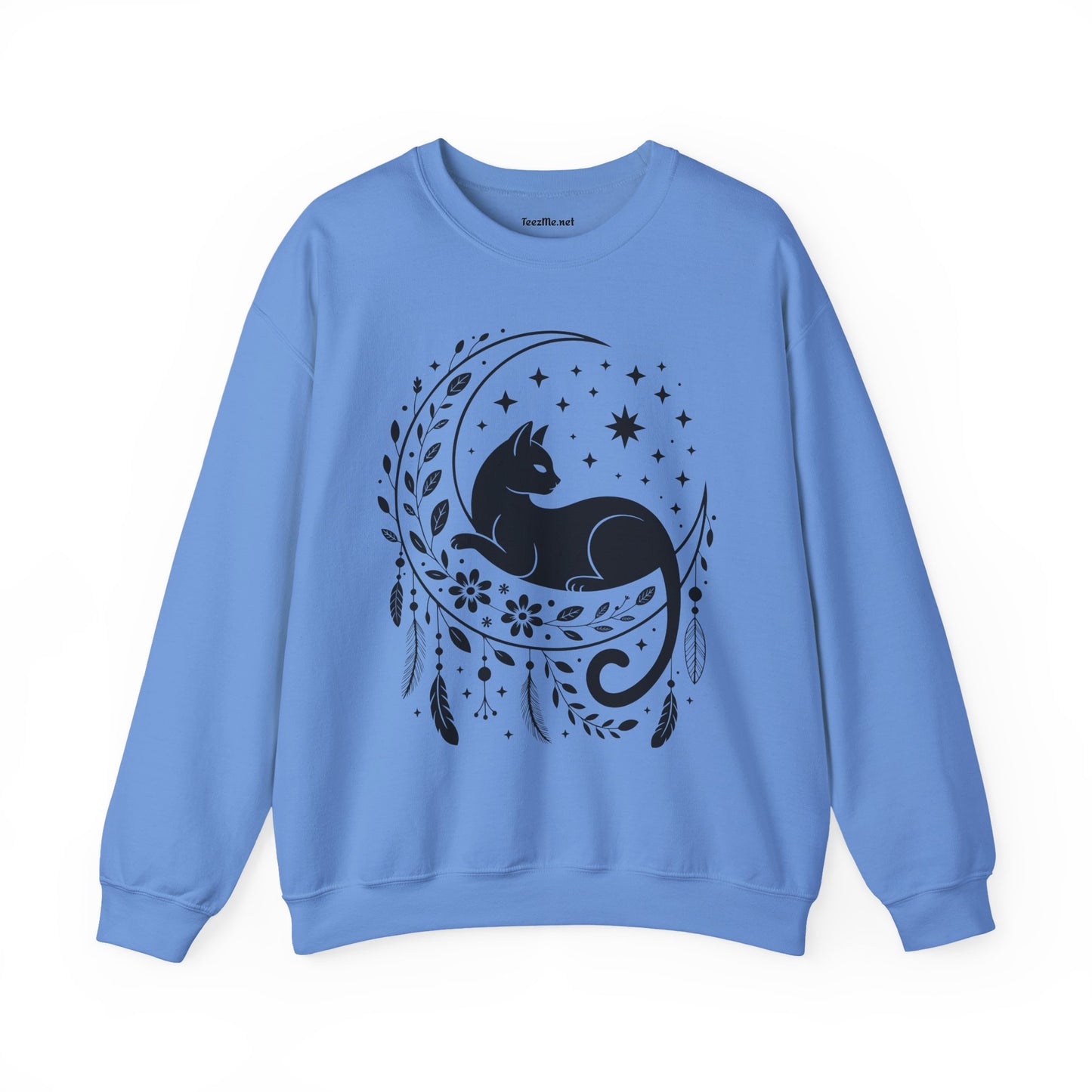 Black Cat Moon Silhouette Unisex Heavy Blend™ Crewneck Sweatshirt Graphic