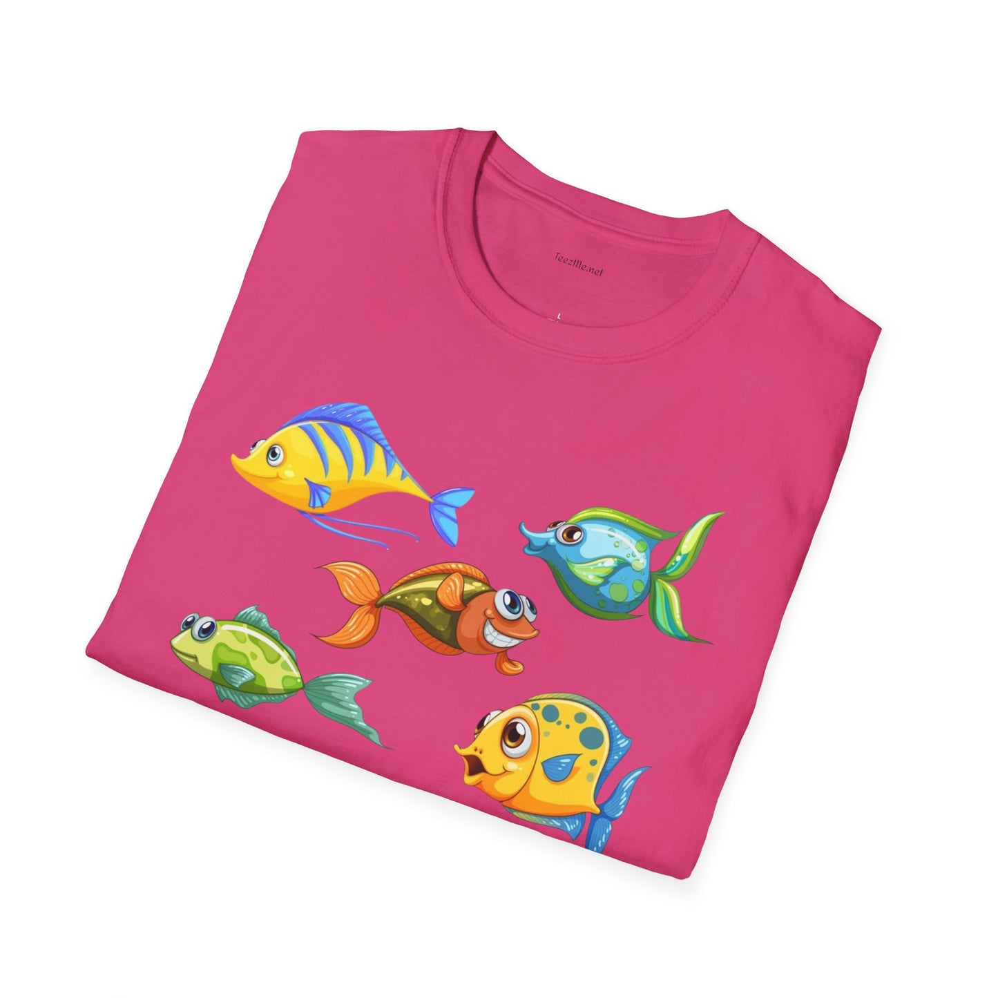 Fish (illustration) - Unisex Softstyle T-Shirt 100% Cotton Graphic