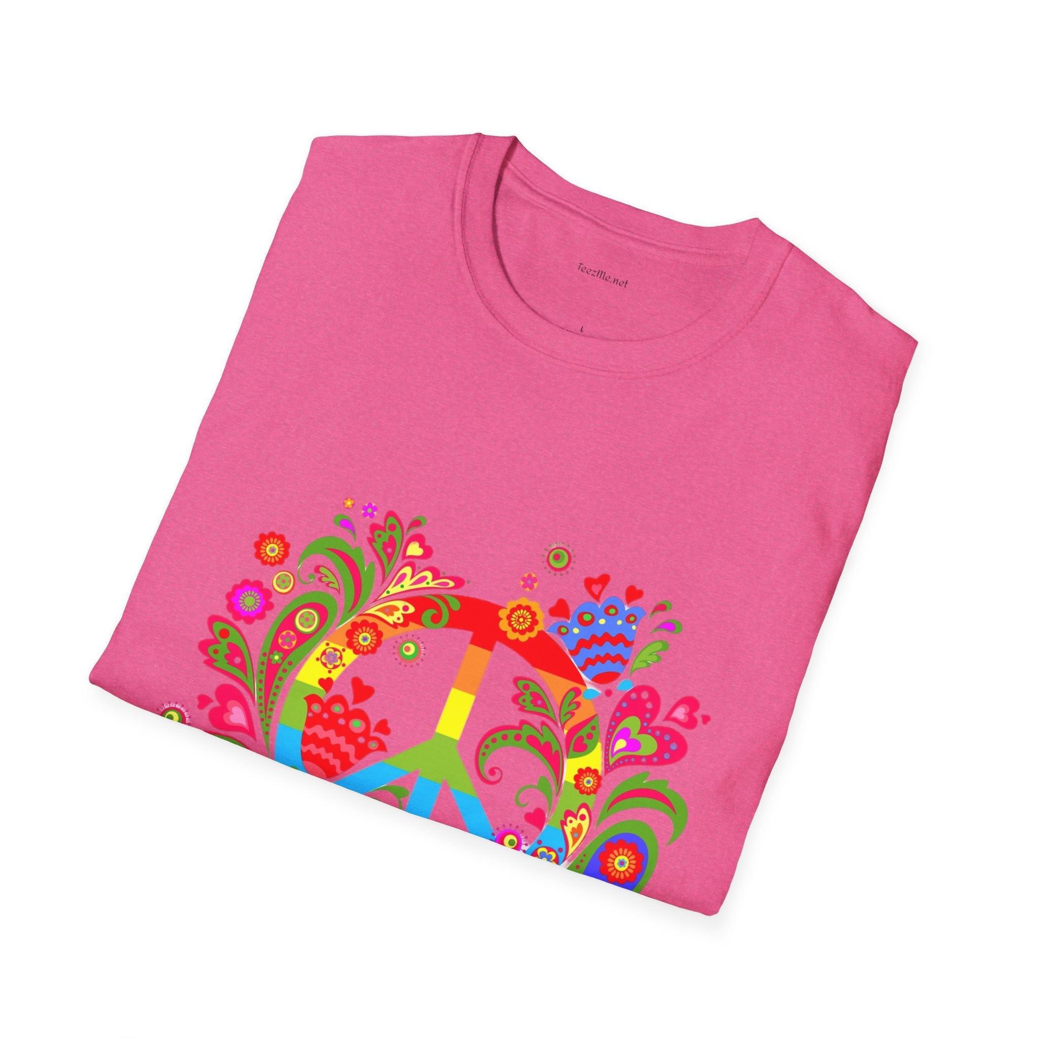 Peace sign illustration - Unisex Softstyle T-Shirt 100% Cotton Graphic